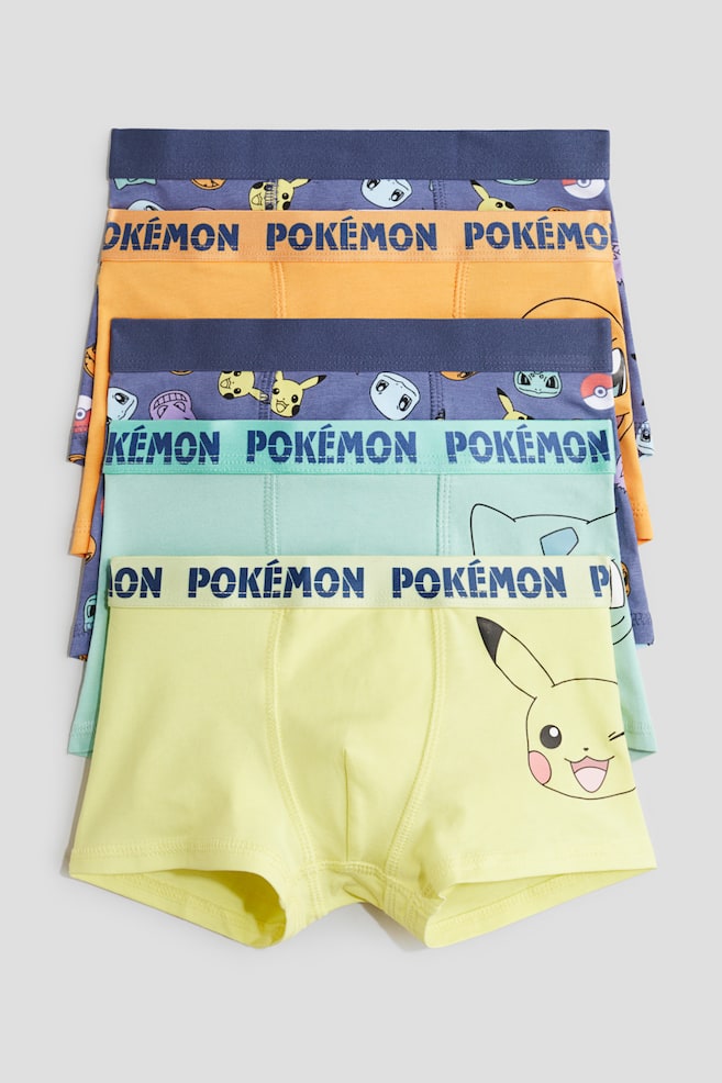 5-pack Boxer Briefs - Purple/Pokémon/Light gray/Minions/Light blue/Hot Wheels/Light gray melange/red/Marvel/Gray melange/Marvel Comics/Blue/Sonic the Hedgehog/Turquoise/Pokémon/Light green/PAW Patrol/Black/Sonic the Hedgehog - 1