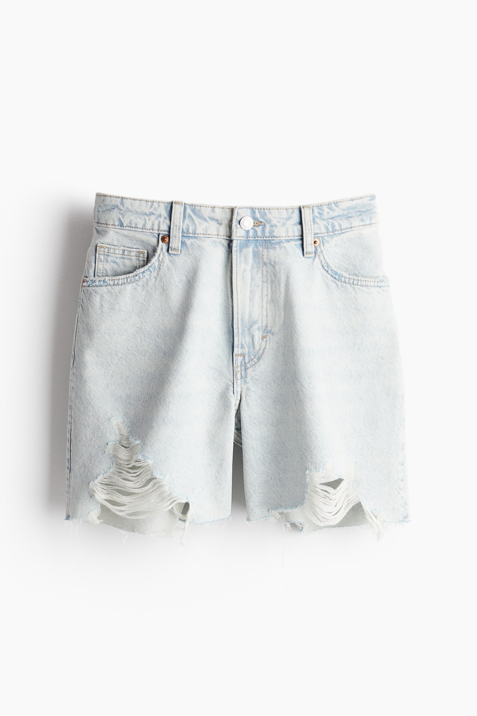 Bermuda High Denim Shorts - Pale denim blue/Light denim blue/White/Black/Denim blue - 2