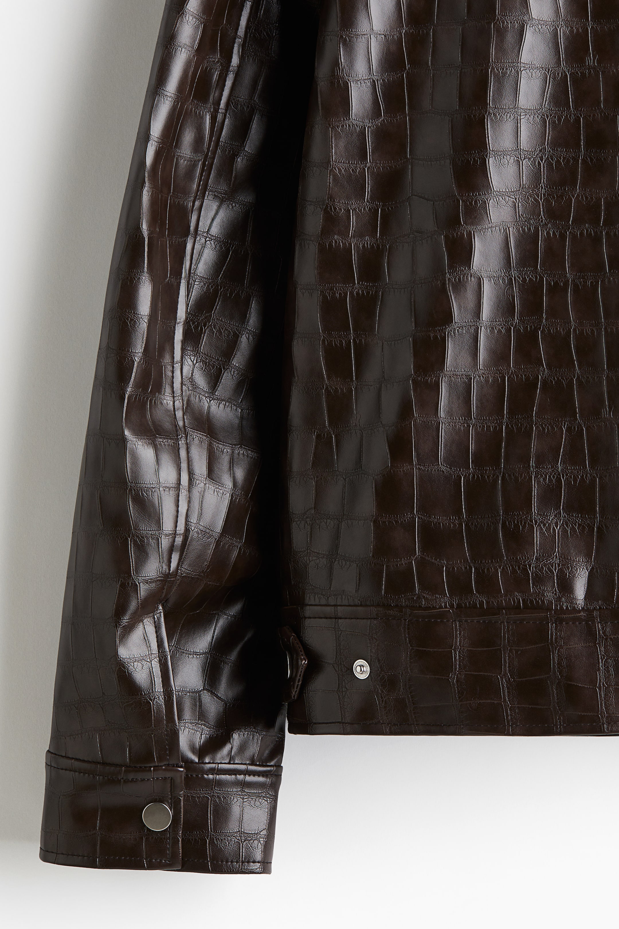 Regular-Fit Crocodile-Patterned Jacket