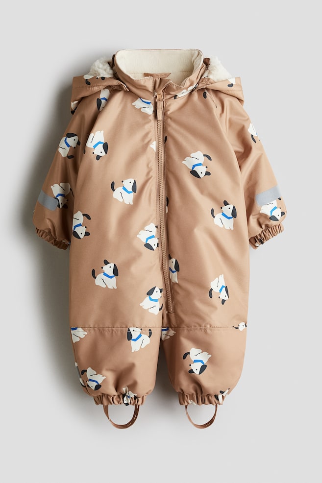Vettähylkivä haalari - Beige/Koirat/Tummansininen/Dinosaurukset/Beige/Leopardipainatus/Kermanvaalea/Kukkakuvio - 1
