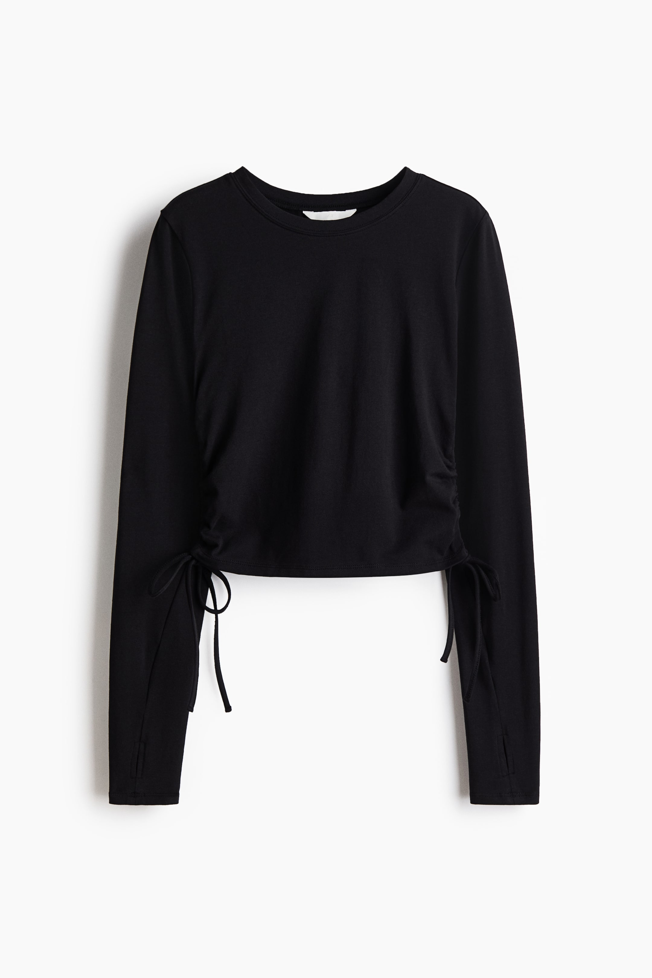 拡大画像を表示: ドローストリングディテールトップス - Black - レディース | H&M JP 1