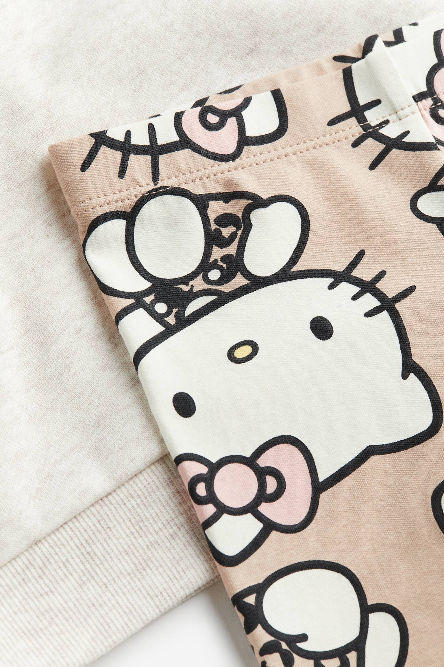 Bộ 2 món in hình - Màu be nhạt/Hello Kitty - 2
