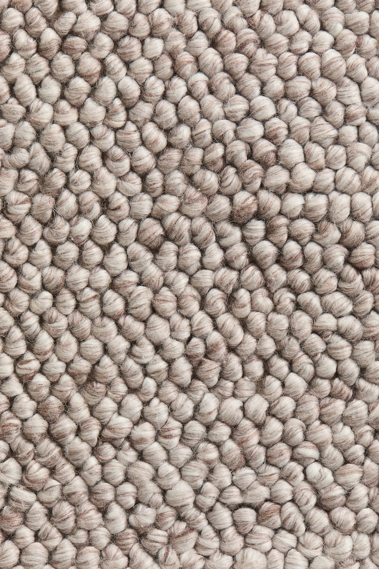 Large textured weave wool-blend rug - Beige - Home All | H&M GB