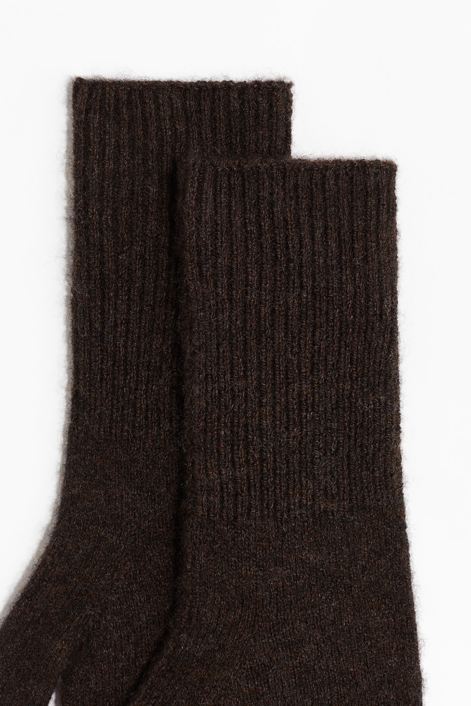Cashmere-blend gloves - Dark brown/Greige/Beige marl/Black - 2