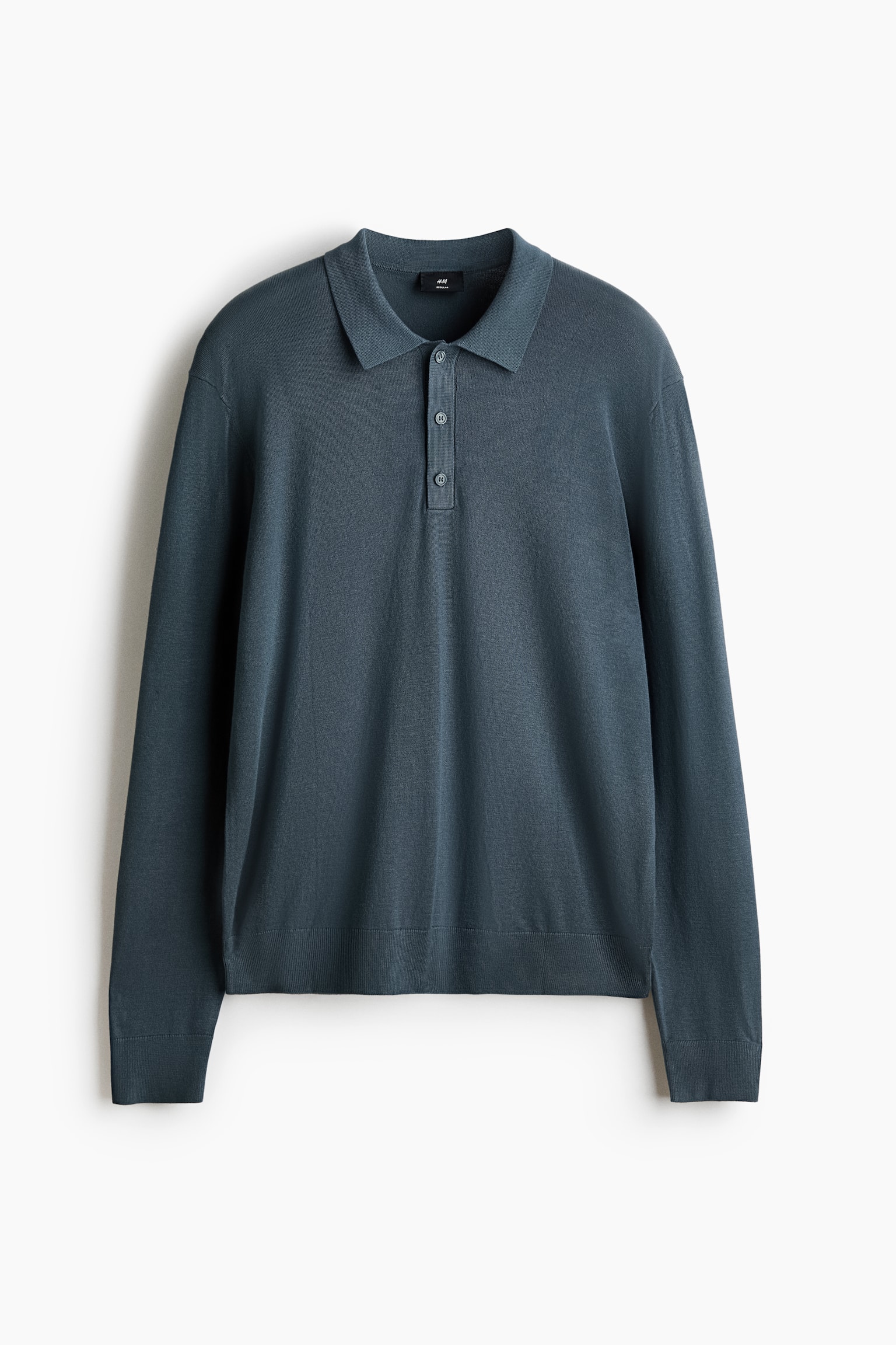 Regular-Fit Knit Polo Shirt - Dark turquoise/Black/Dark gray melange/Navy blue/Burgundy