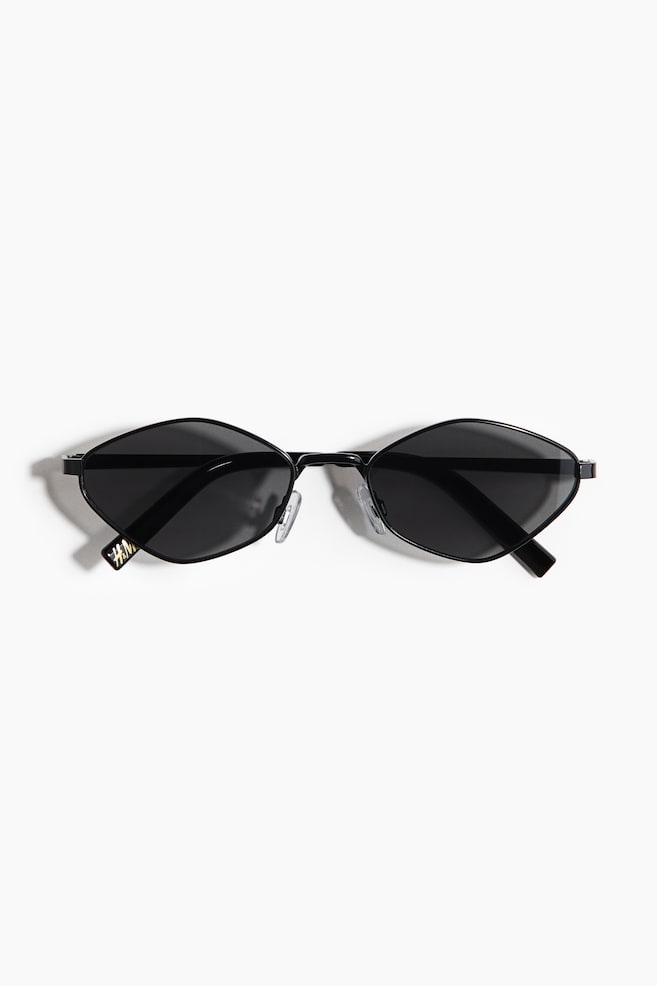Oval sunglasses - Black/Dark brown/Gold-coloured/Black/Gold-coloured - 1