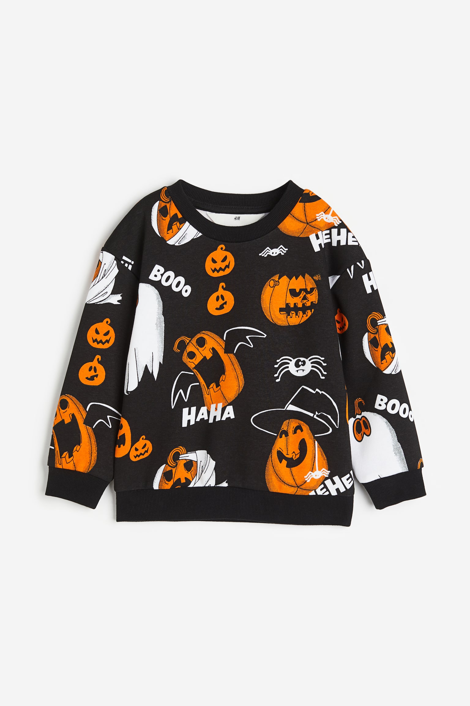 Sweatshirt - Black/Pumpkins/Grey marl/Grow/Light blue/NASA/Dark turquoise/Patterned/White/Dark red/Paris/Sage green/Animals/Orange/Halloween/Navy blue/Cream striped/Black/Skulls/Brown/Little Brother/Beige/Vehicles - 1