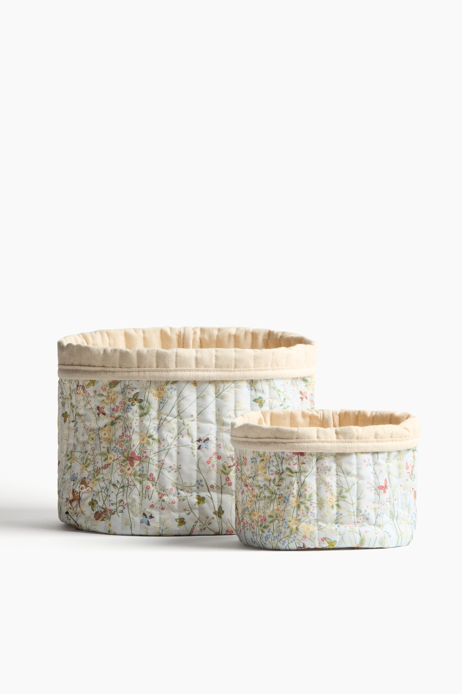 Large quilted storage basket - Light blue/Bambi/White/Bambi - 3