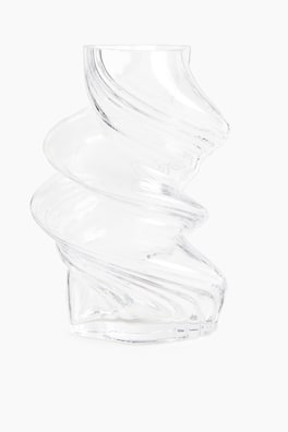 Stor glasvas med vriden design