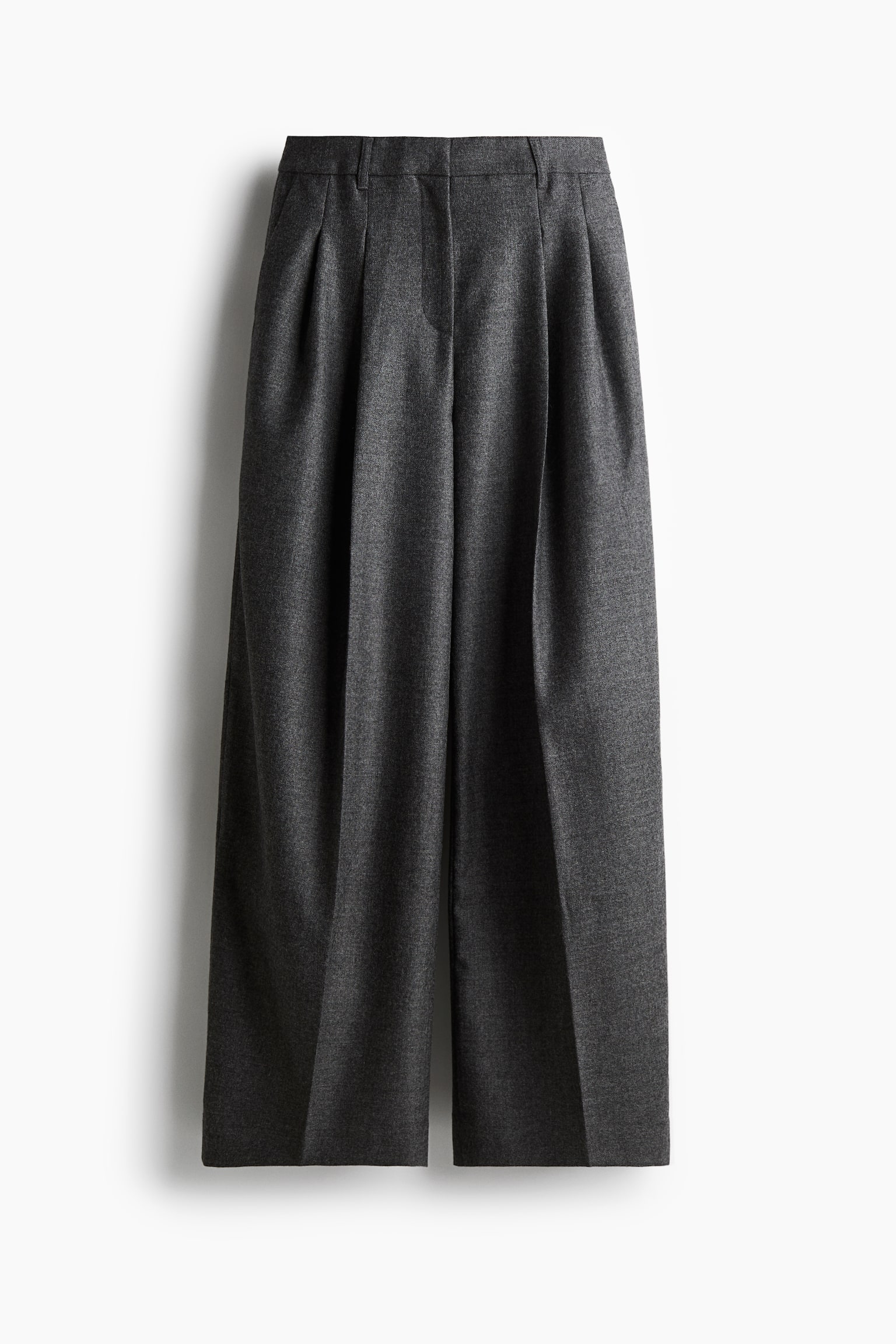 Wide tailored trousers - Dark grey/Light beige/Black - 2