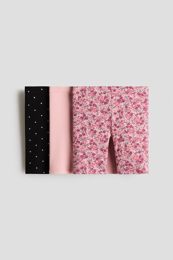 Детские шорты H&M 3-Pack Ribbed Bike Shorts