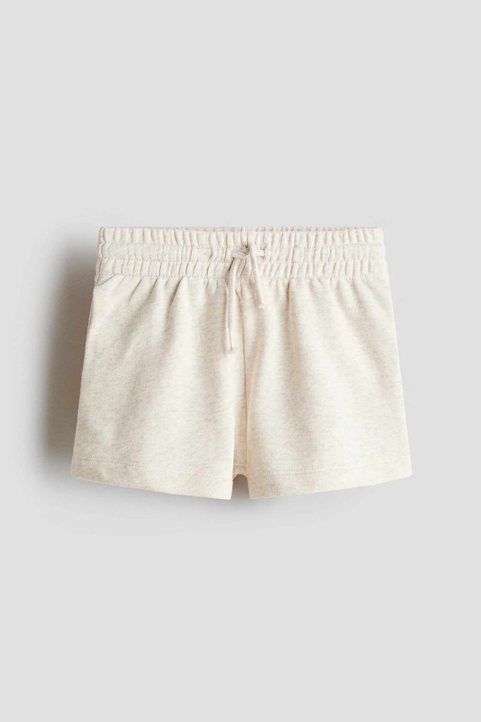 Sweatshorts - Light beige marl/Dark pink/Pink/Hearts