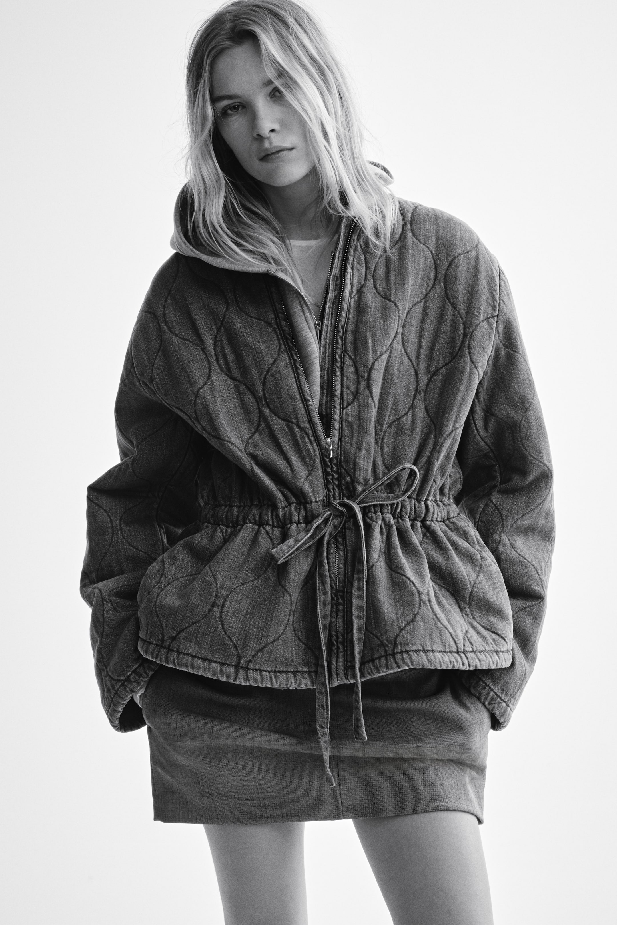 Quilted Denim Jacket