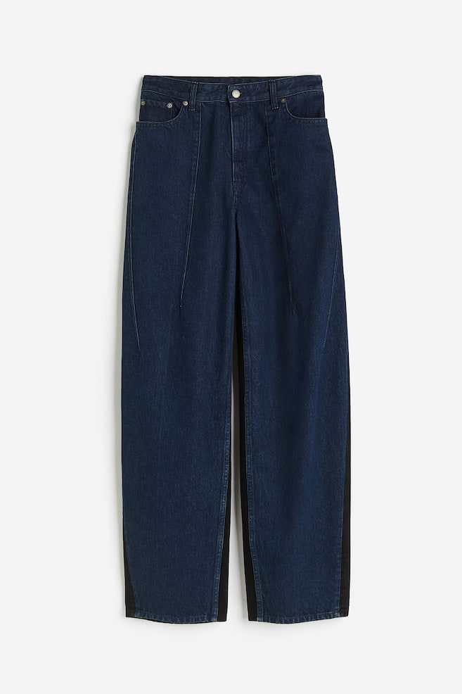Tofarget jeans - Mørk denimblå/Sort - 2
