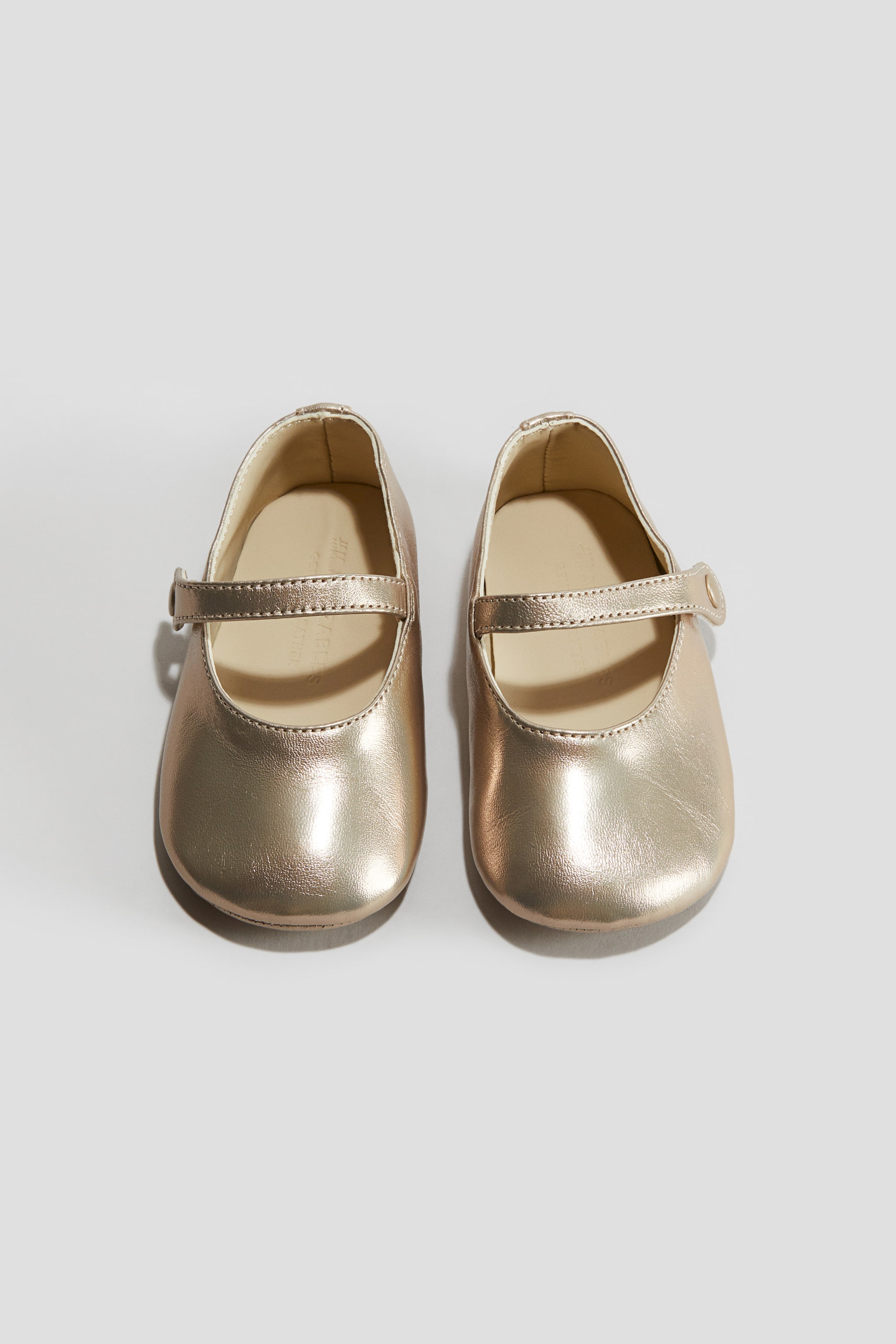 Leather soft-sole ballet pumps - Gold-coloured - Kids | H&M GB 2