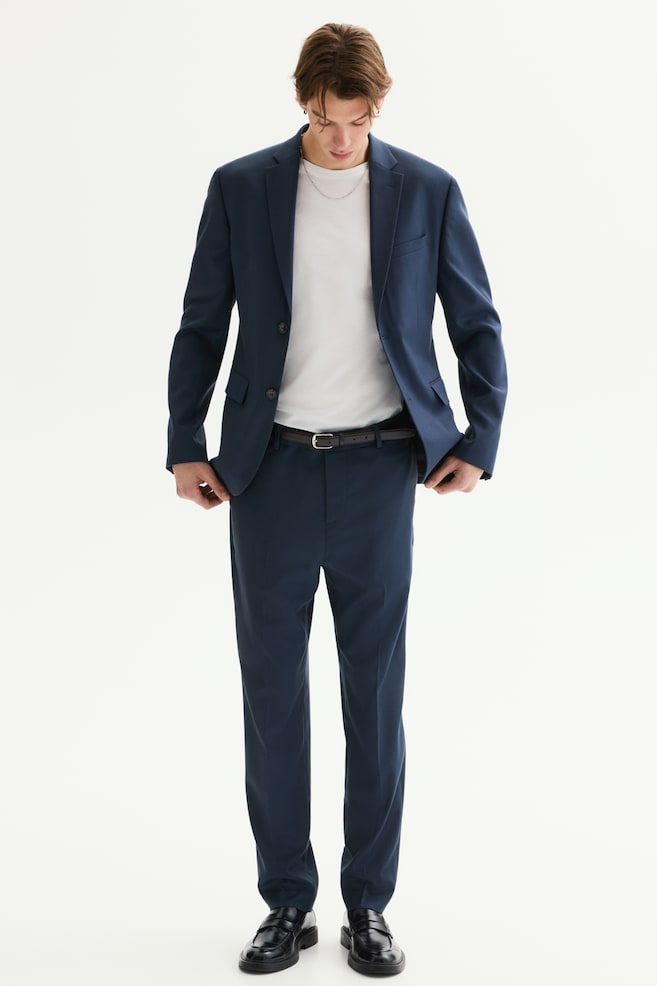 Americana Slim Fit - Azul marino/Beige/Café oscuro/Negro - 8
