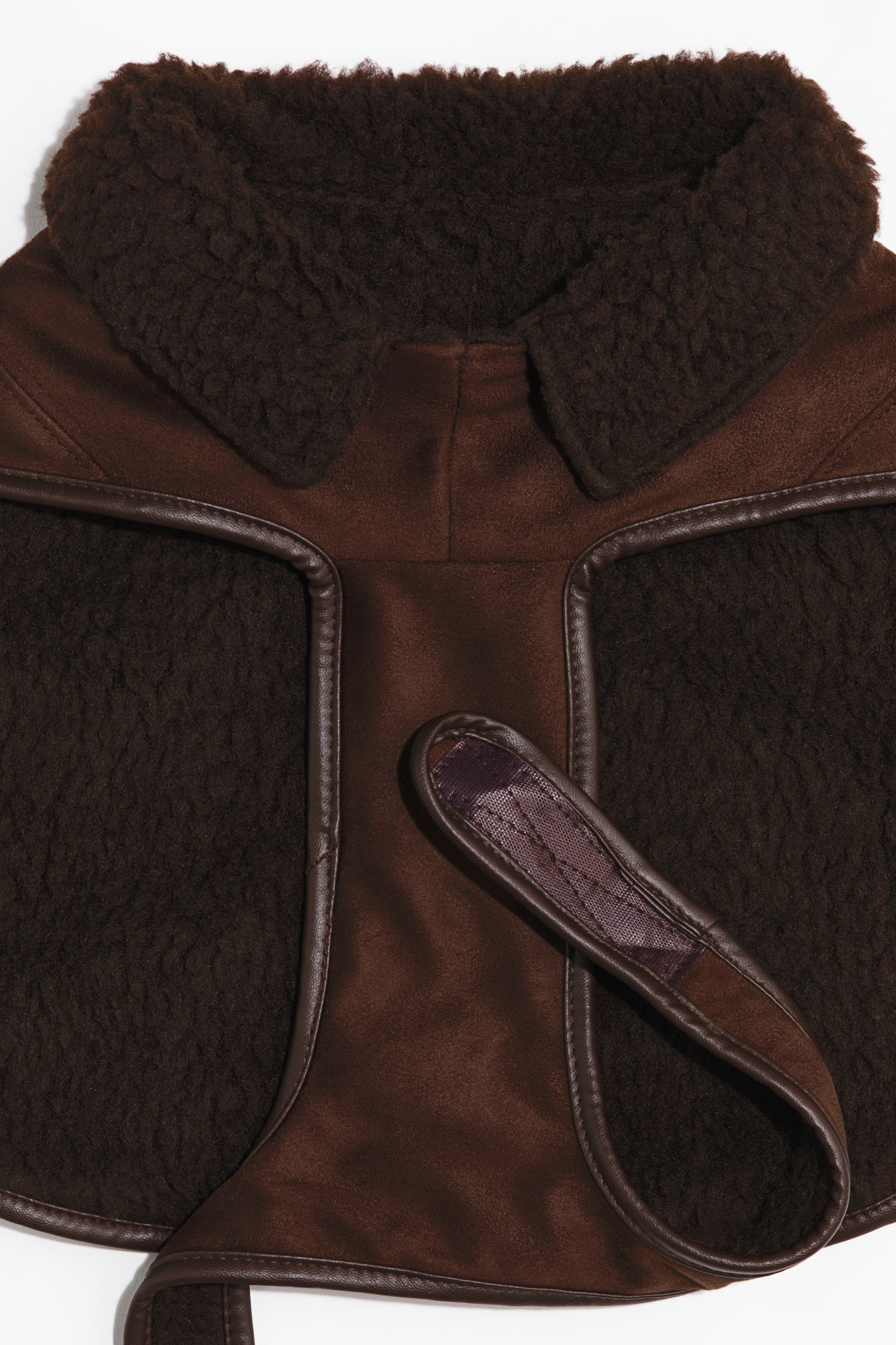 Teddy-lined dog coat - Marron foncé/Beige - 5