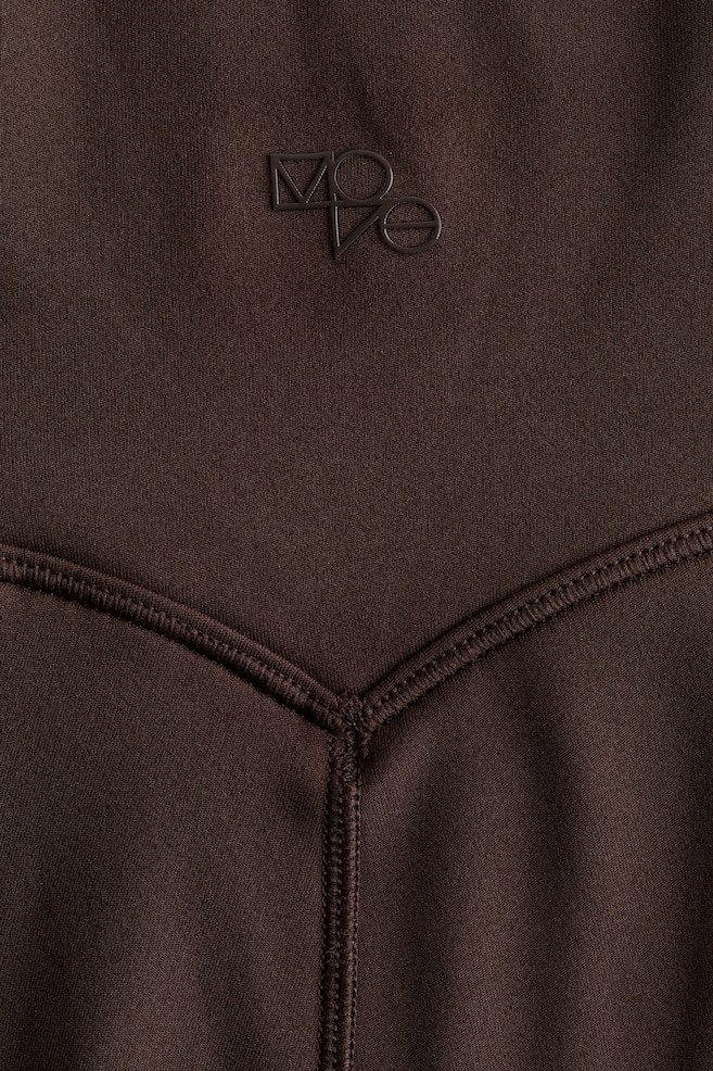 Flared Sports Fleece Leggings with SoftMove™-Warm brown - 6
