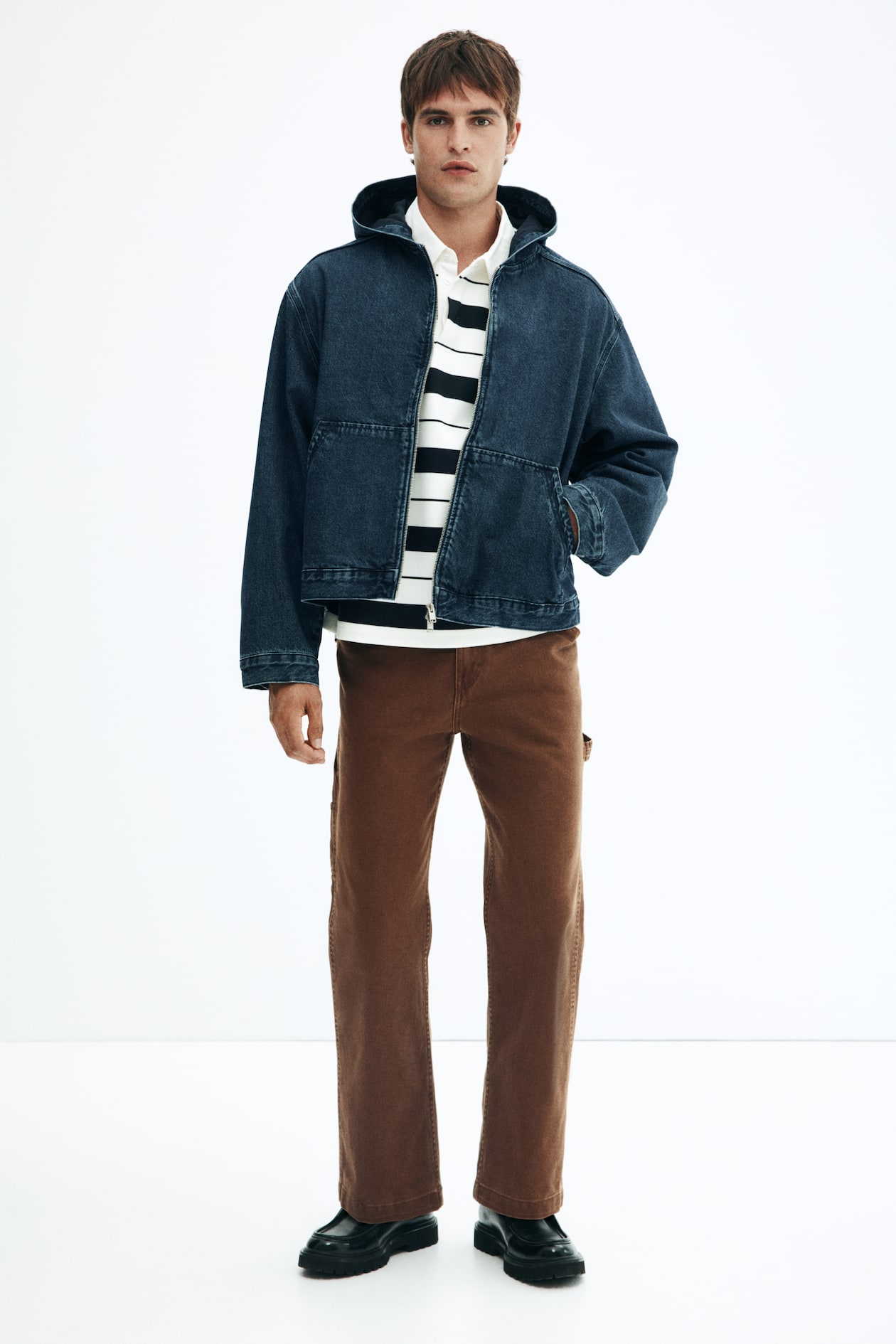 Dickies Giacca in jeans con cappuccio Hilham Medium Blue Denim Uomo