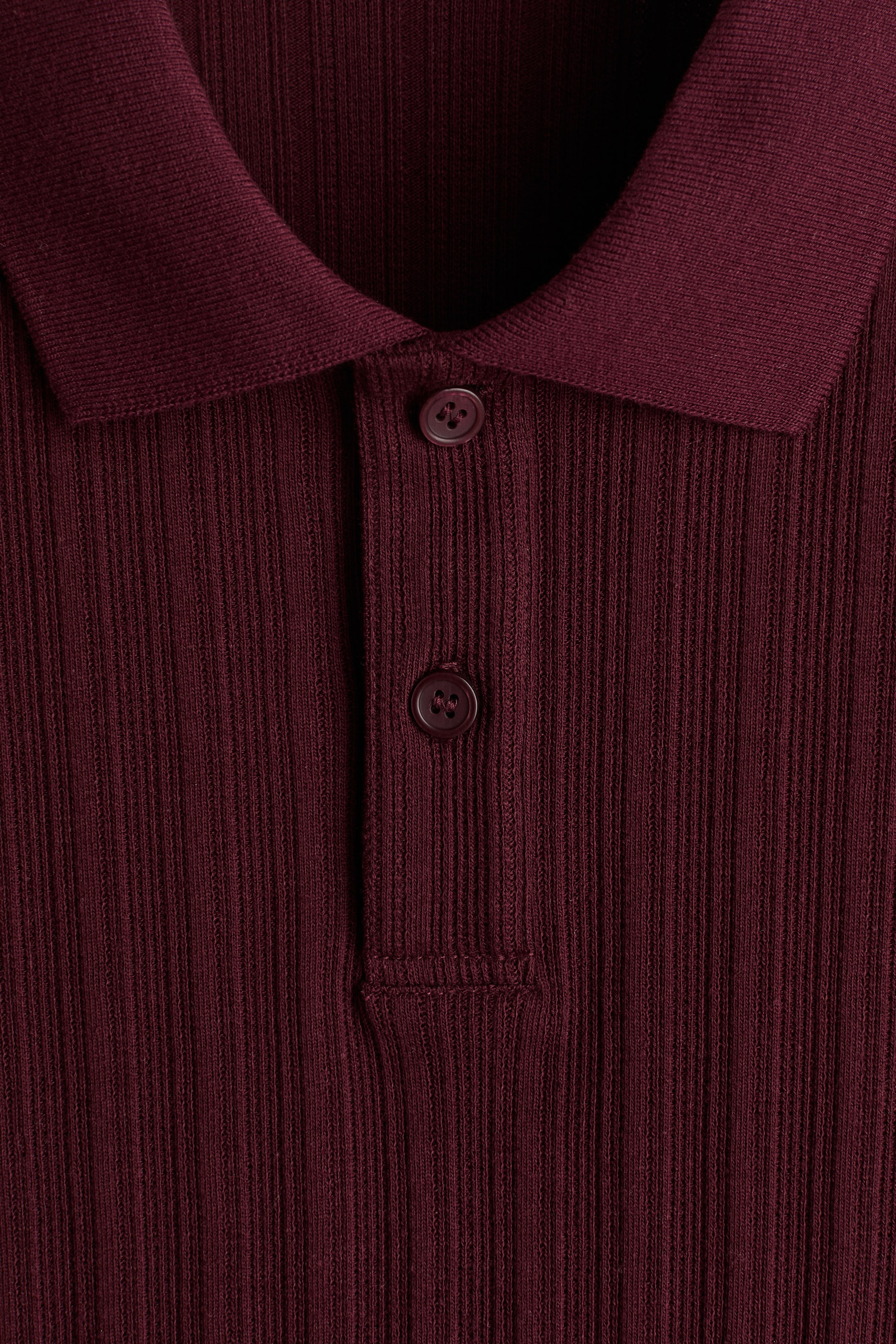 Мужские рубашки H&M Slim-Fit Textured Jersey Polo Shirt — фото 4
