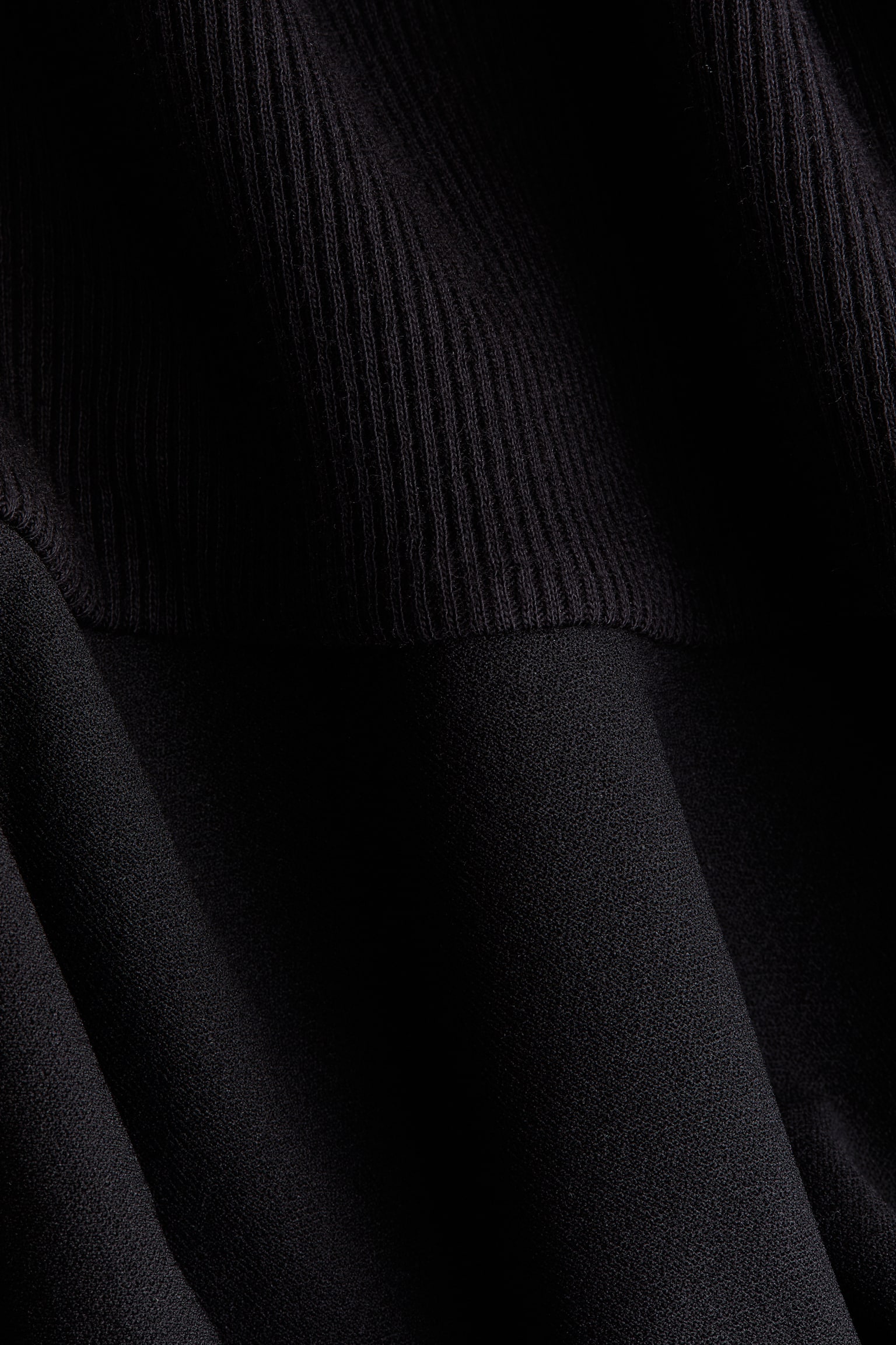 Женский топ H&M Dual-Fabric Peplum, цвет: Чёрный — фото 5