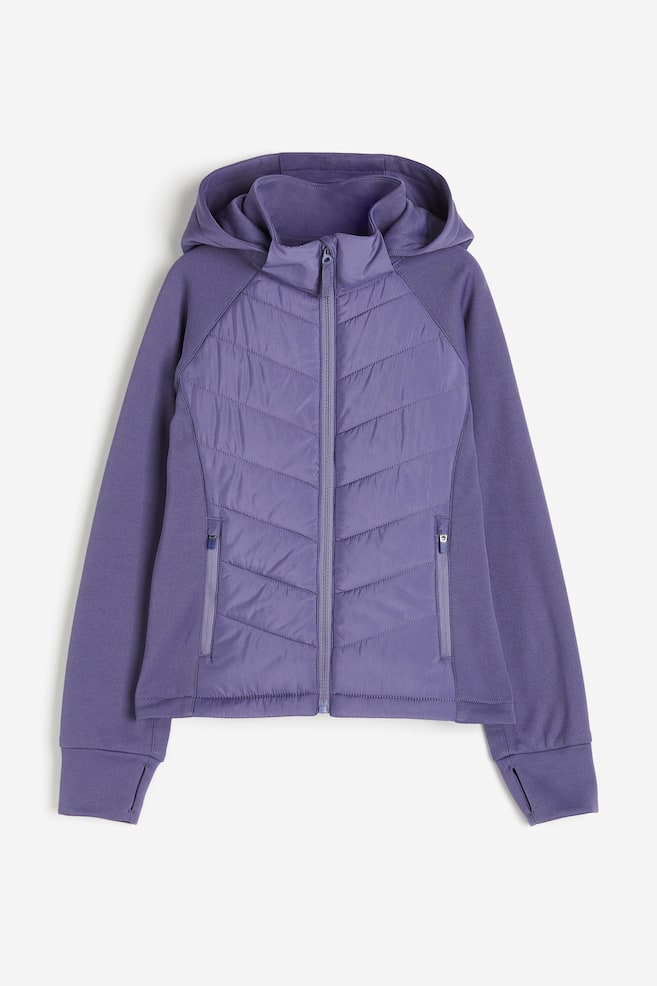 Padded sports jacket - Purple/Black - 1
