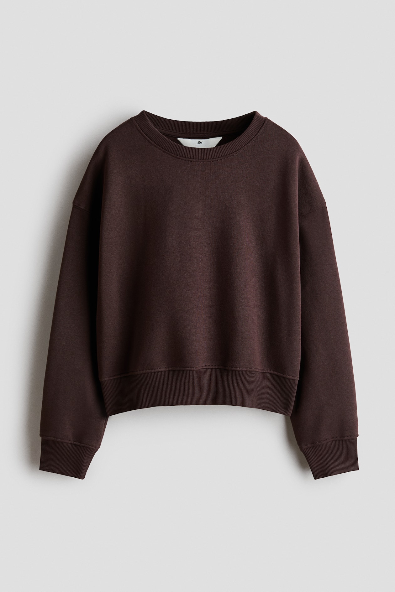 Dark brown Brushed-inside sweatshirt for kids | H&M GB