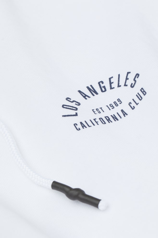 Cropped hoodie - White/Los Angeles/Dark blue - 2