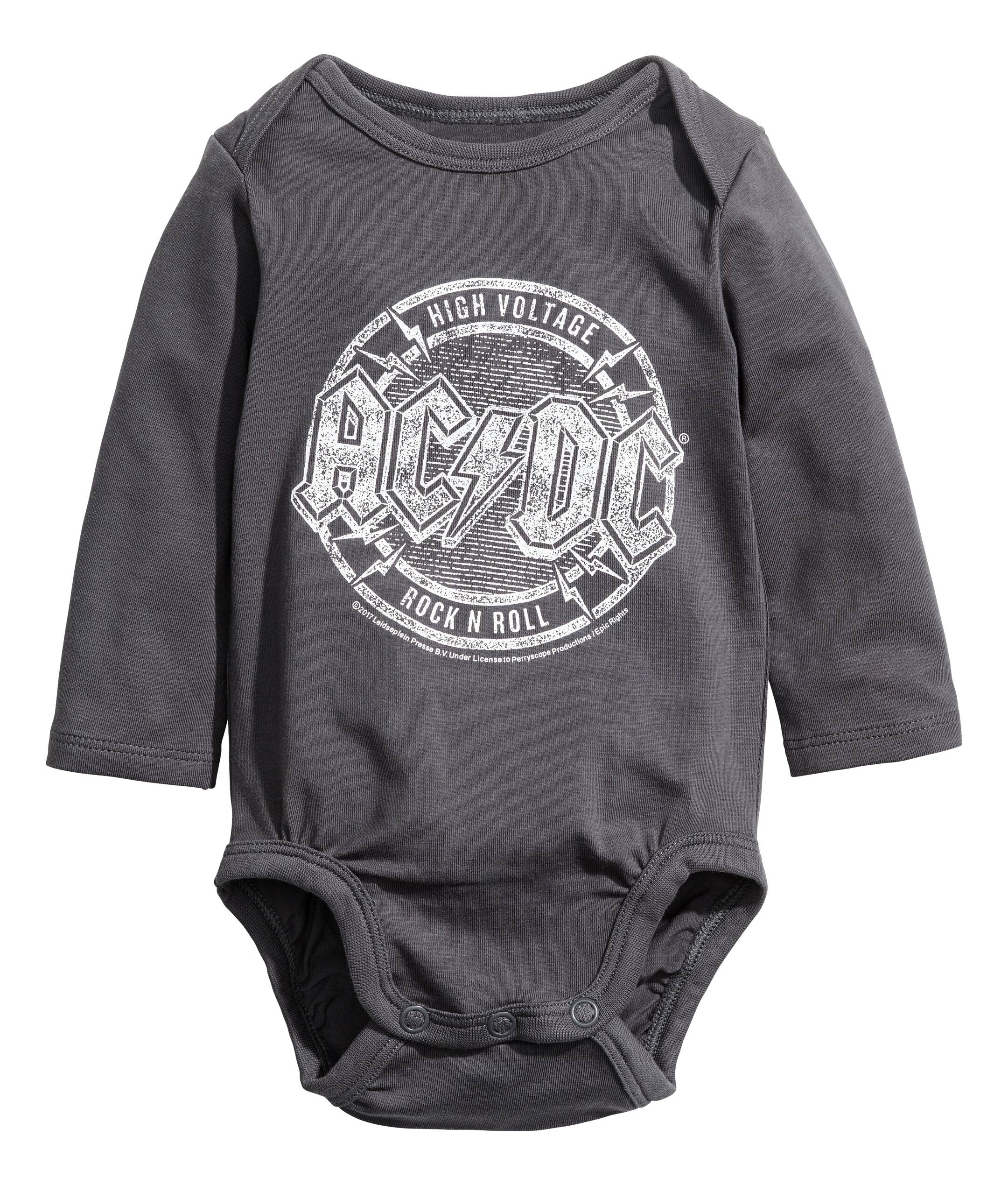 3-piece jersey set - Dark gray/AC/DC - Kids | H&M CA