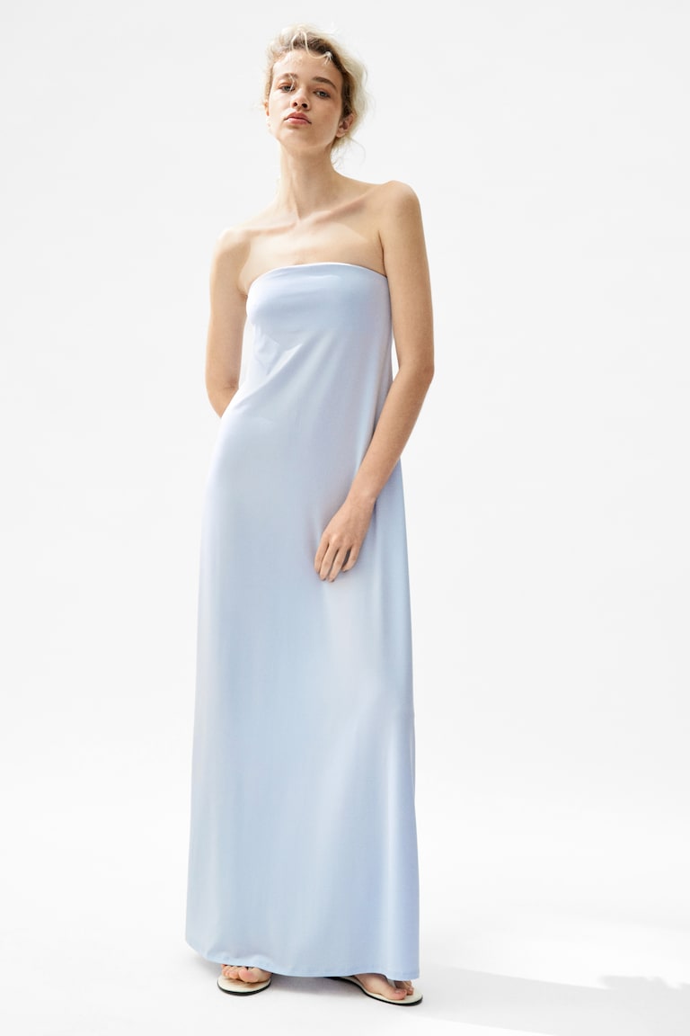 hm a line maxi dress Women's Green/Patterned A-line maxi dress