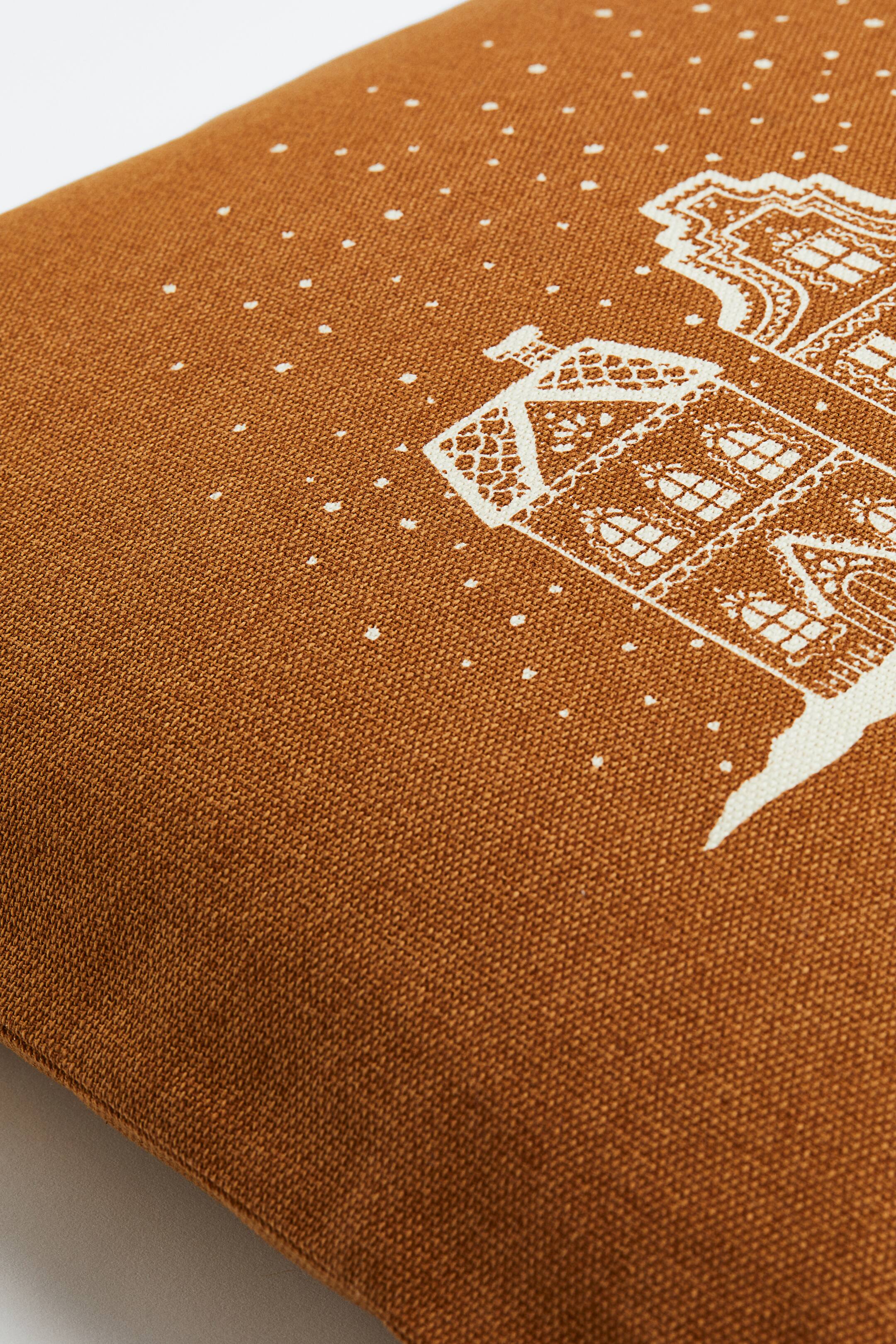 View larger image: Print-motif Cushion Cover - Tawny brown/Warmest Wishes - Home All | H&M US 2