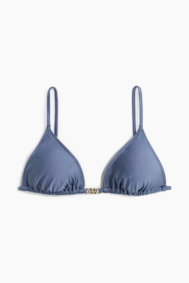 Haut de maillot triangle paddé - Bleu ancien/Blanc - 1