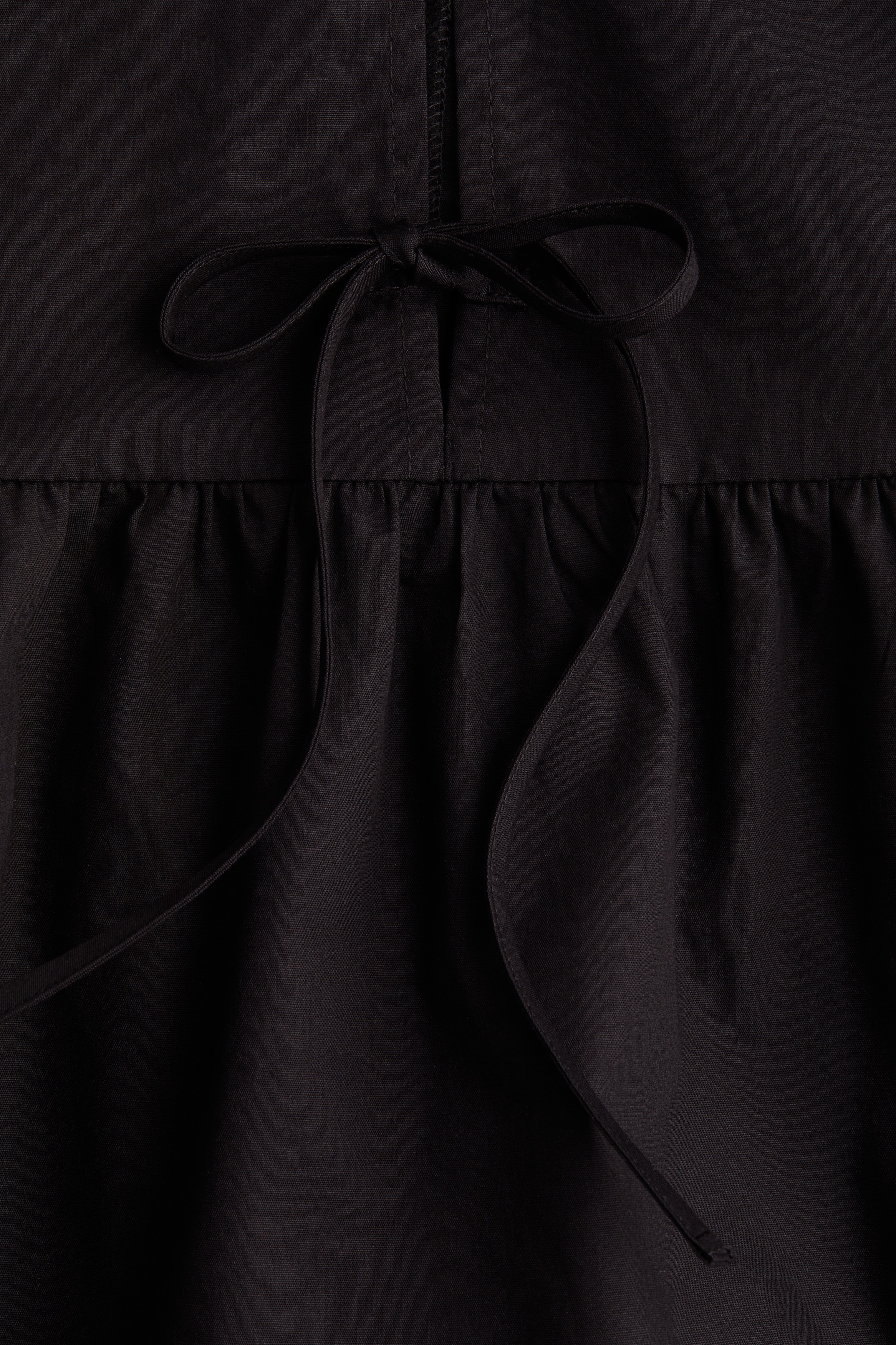 Tie-front poplin dress