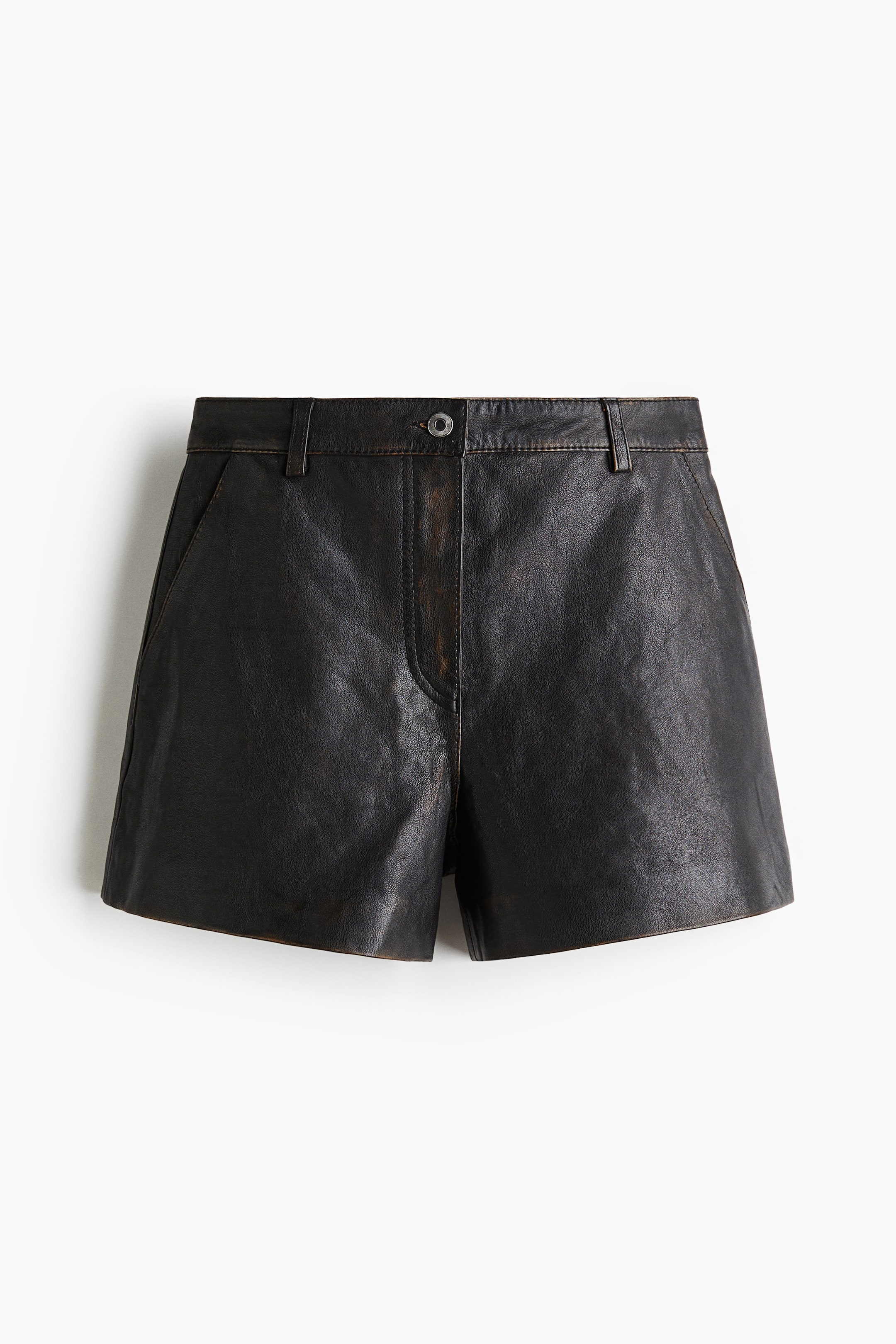 Visualizza immagine più grande: Leather shorts - Marrone scuro | H&M IT 4
