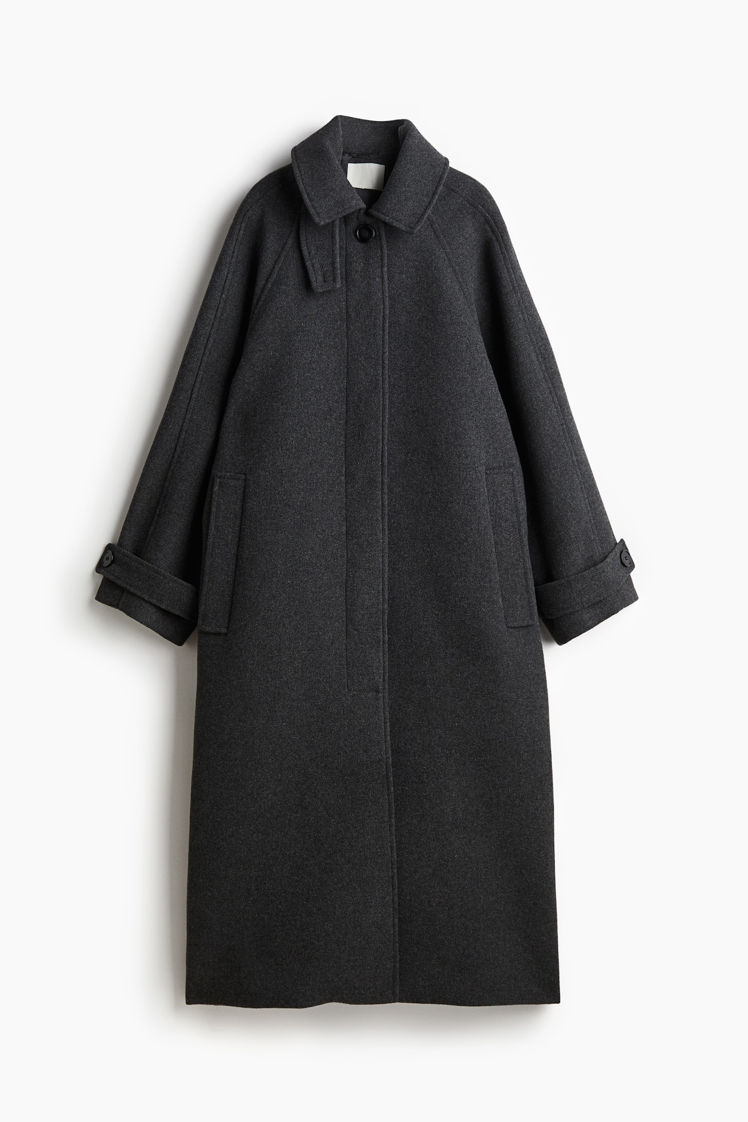 Oversized maxi coat - Dark grey/Black - 2