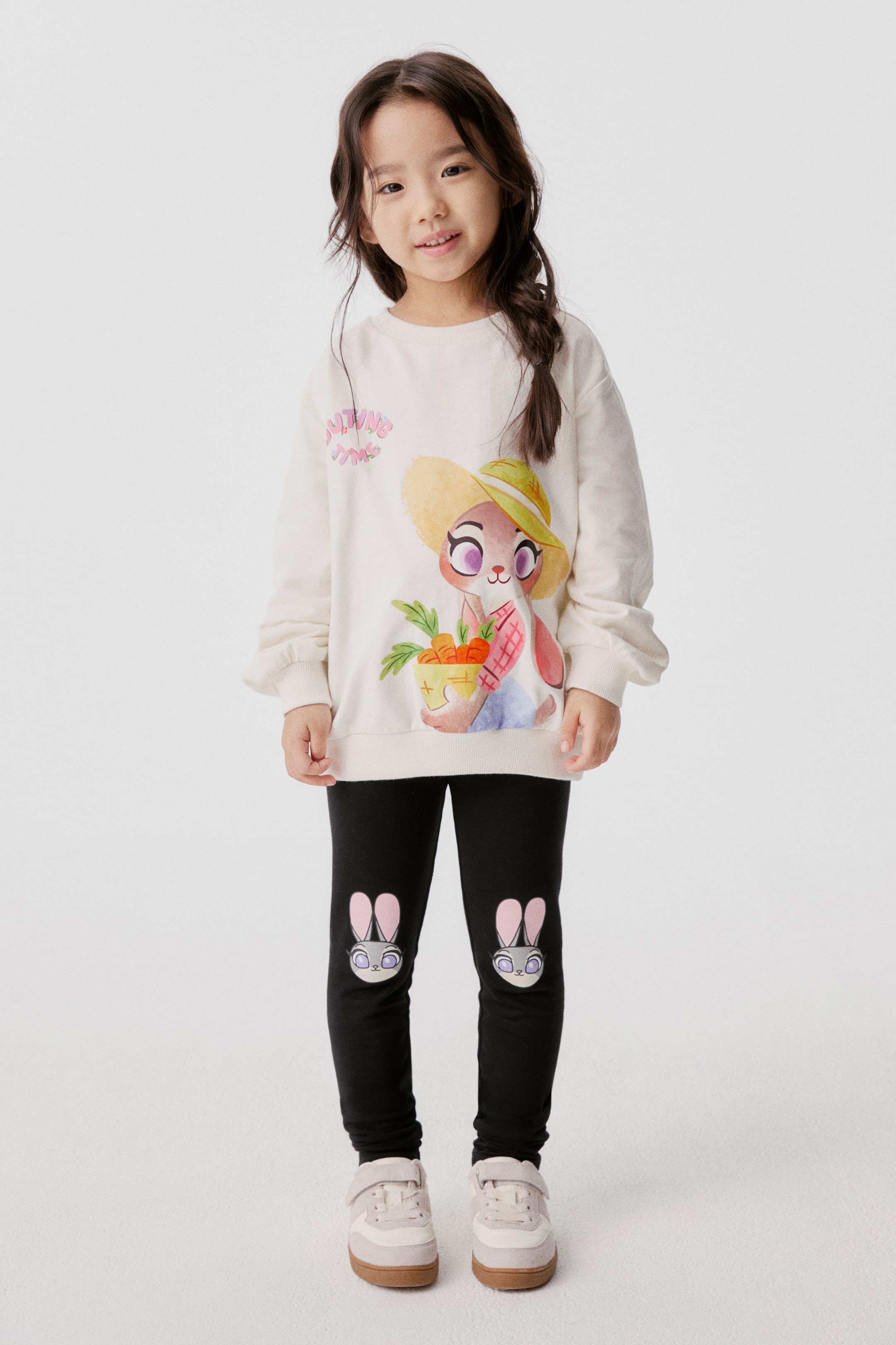 이미지 확대 보기: 기모 레깅스 - 블랙/주토피아 - Kids | H&M KR 2