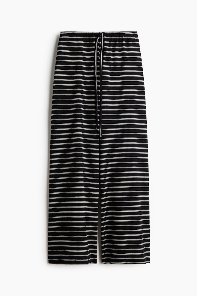 Pantalón en mezcla de algodón - Negro/Rayas/Rojo ciruela oscuro/Rayas/Negro/Rayas/Gris oscuro/Rayas/Blanco/Rayas burdeos/Blanco/Rayas rosa claro/Marrón oscuro/Rayas - 1