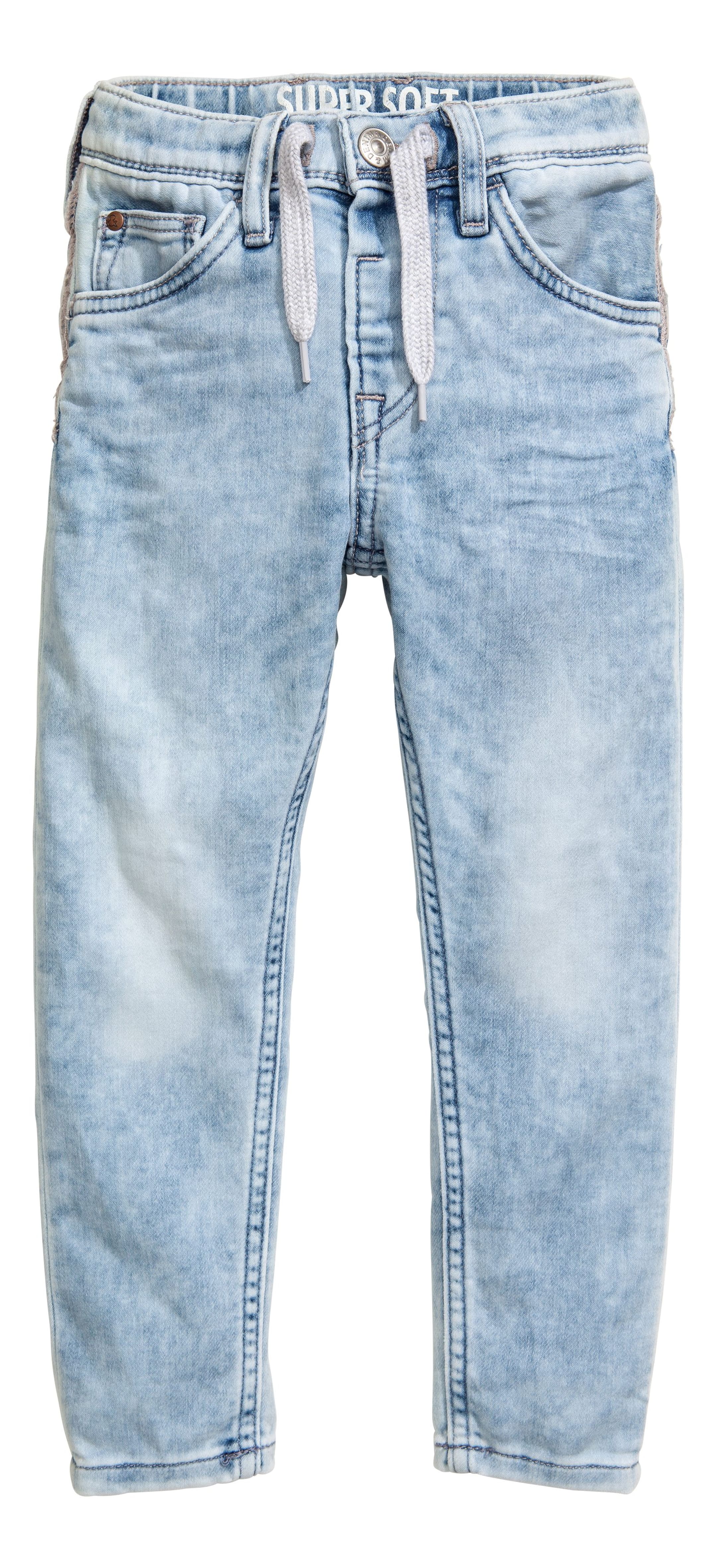 View larger image: Super Soft Relaxed Jeans - Light denim blue - Kids | H&M US 1