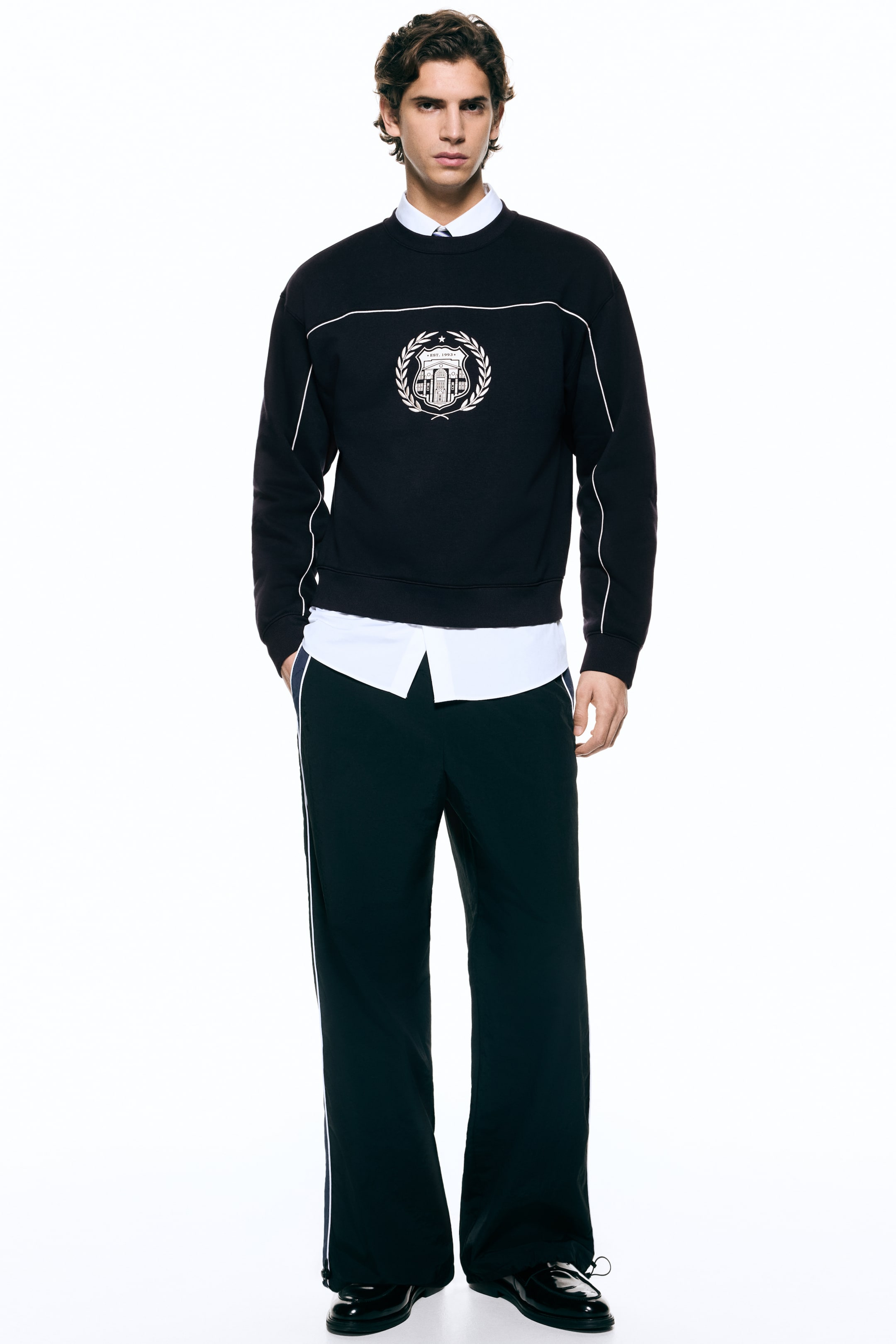 Ver imagen más grande: Sudadera Loose Fit - Azul oscuro - HOMBRE | H&M ES 1