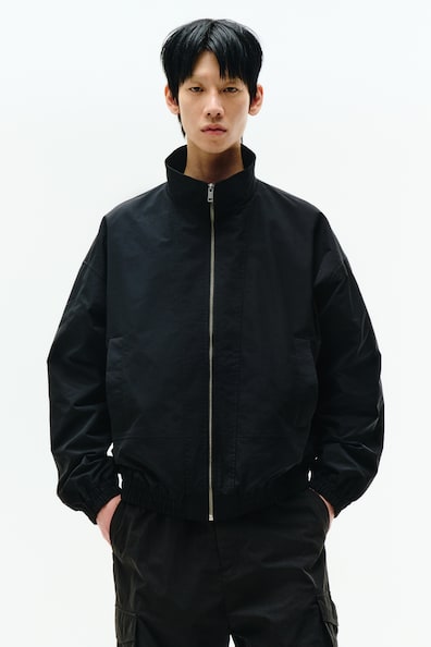 ルーズフィット ファネルカラージャケット