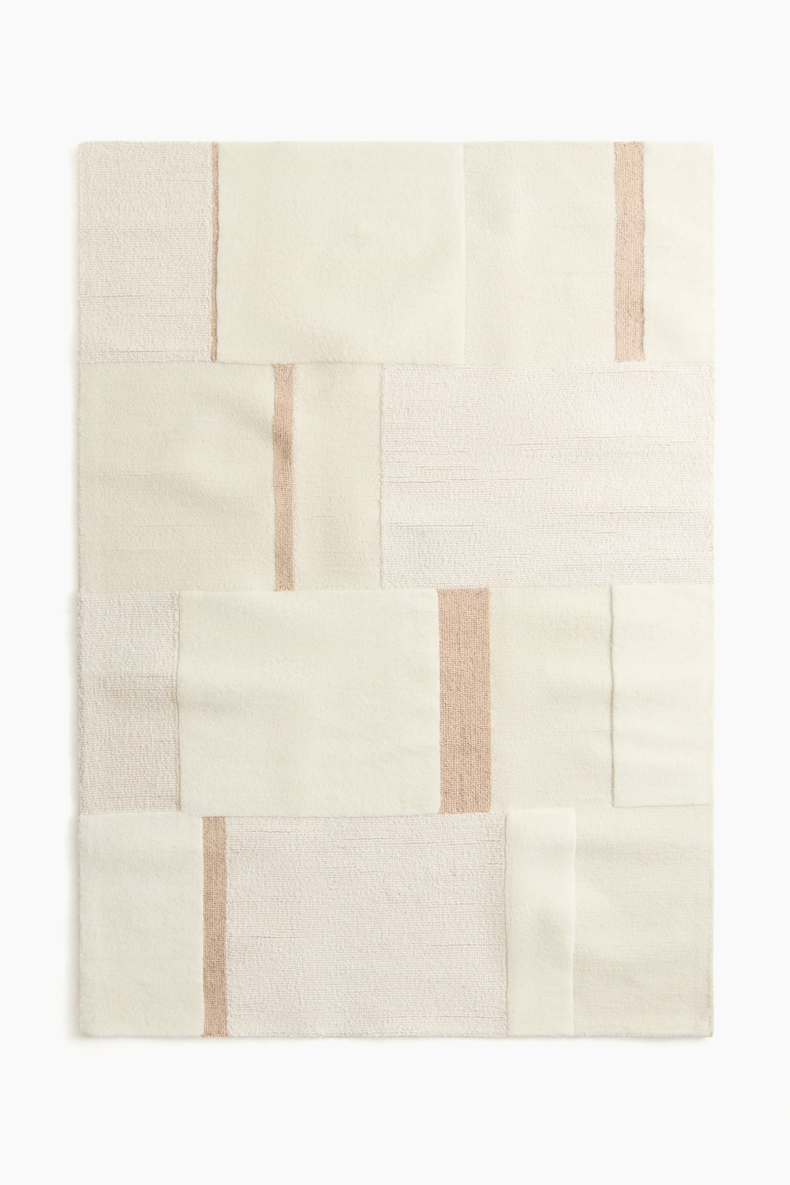 Reljefni vuneni tepih - Bež