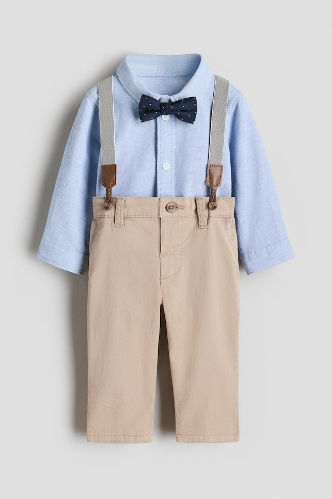 4-Piece Dressy Set - Light blue/light beige - 1