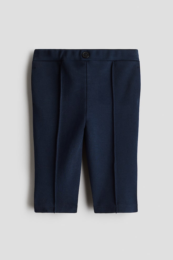 Dressy Sweatpants - Navy blue/Gray/herringbone-patterned - 1