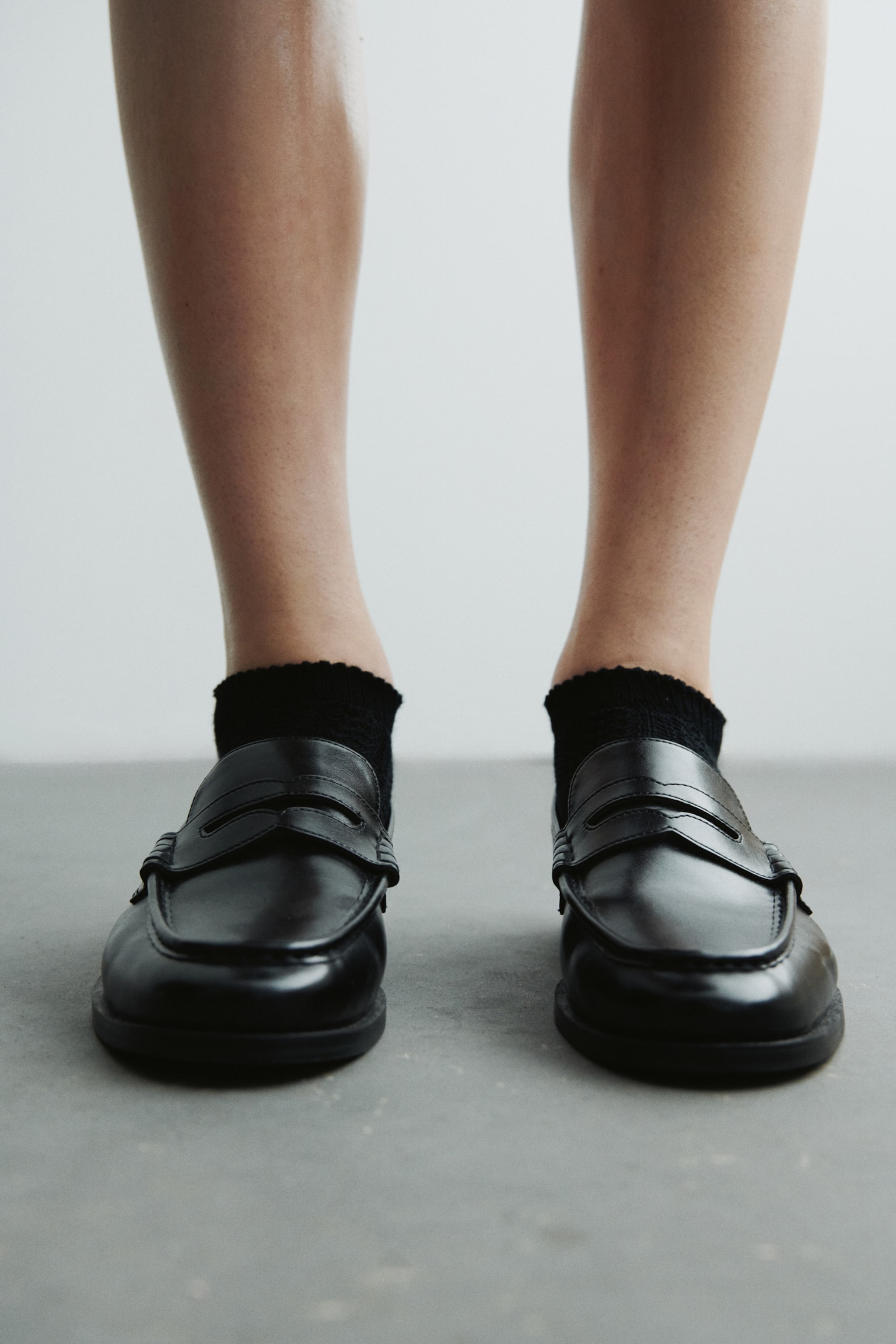 Loafers - Dark brown/Crocodile pattern/Black - 7