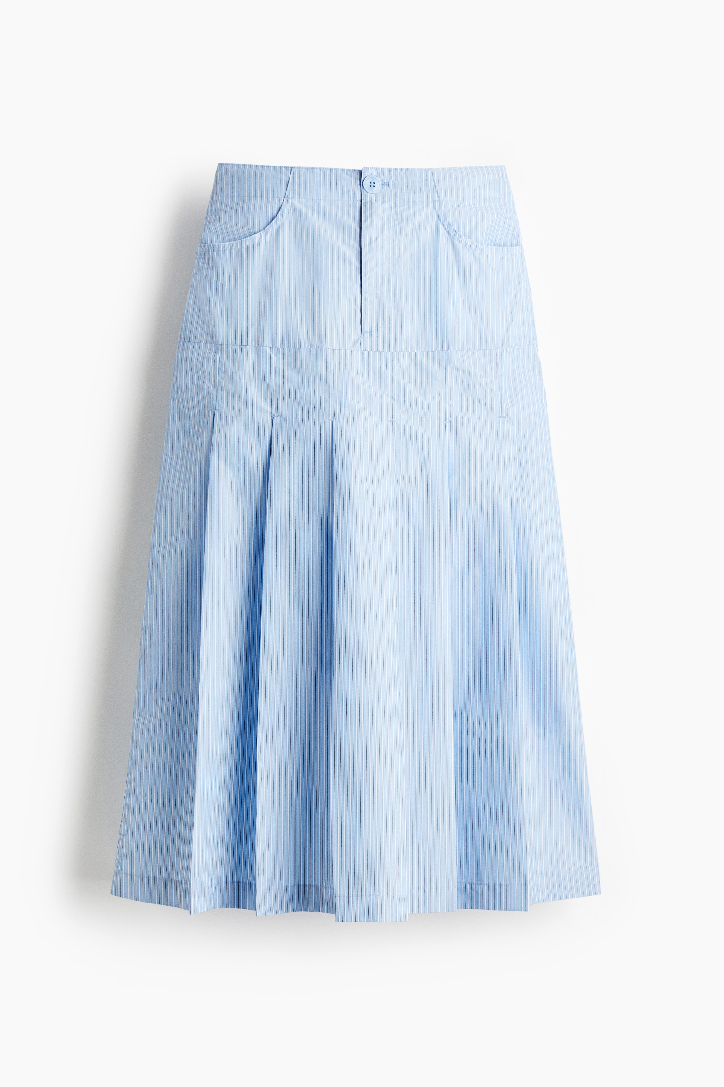 プリーツスカート - ライトブルー／ストライプ - レディース | H&M JP