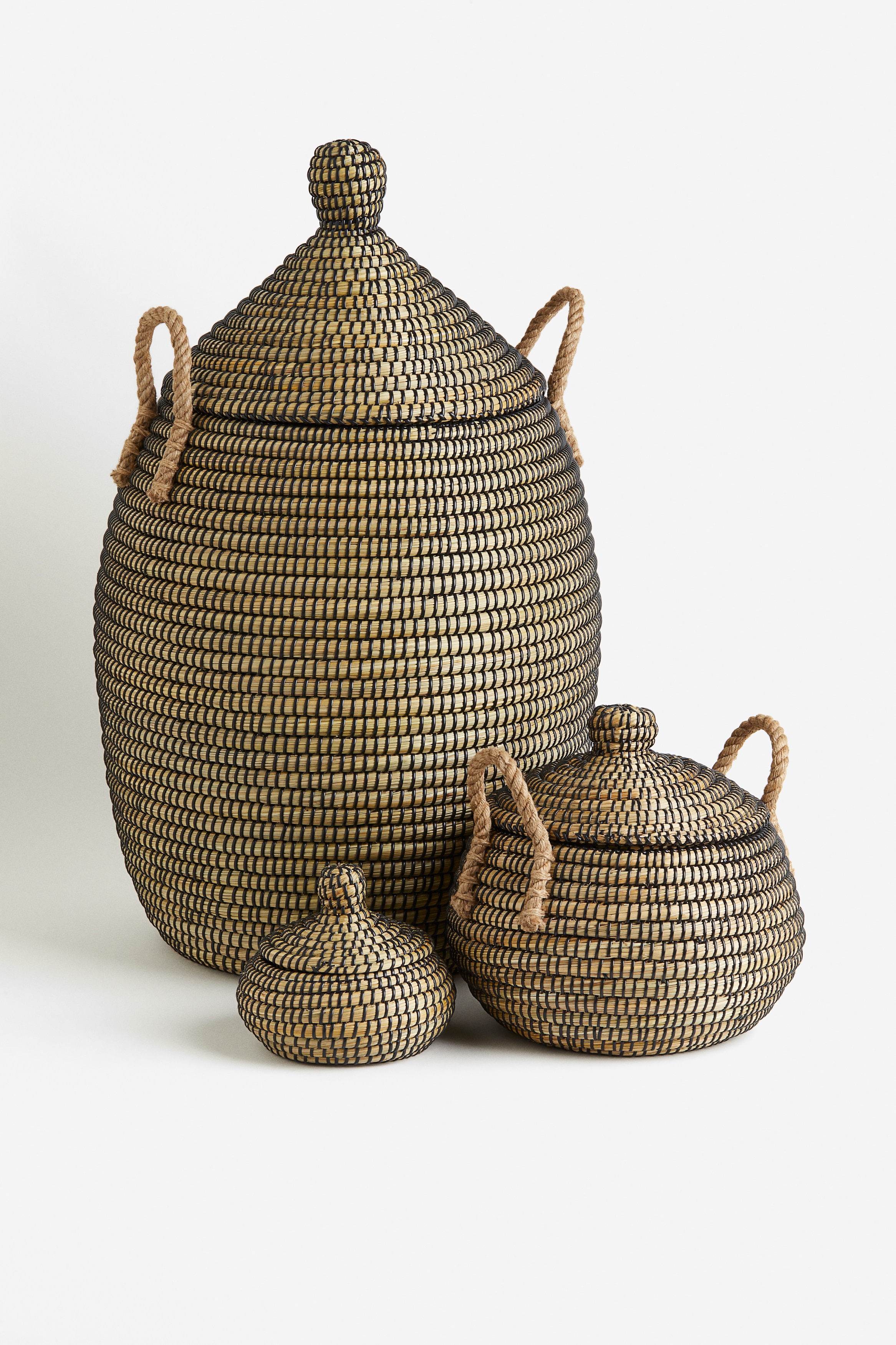 Small Basket with Lid - Beige - Home All | H&M US