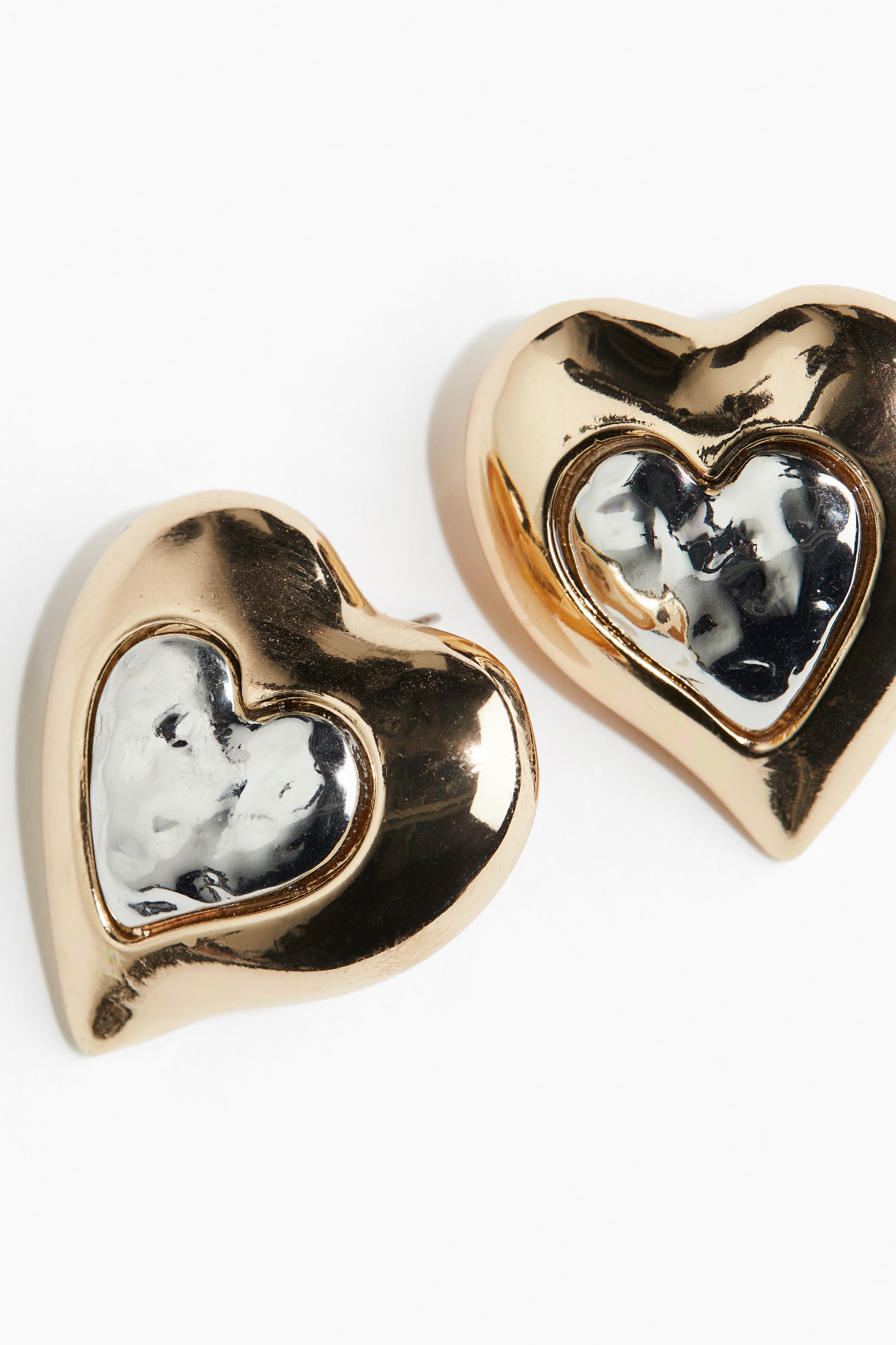 Heart-Shaped Stud Earrings