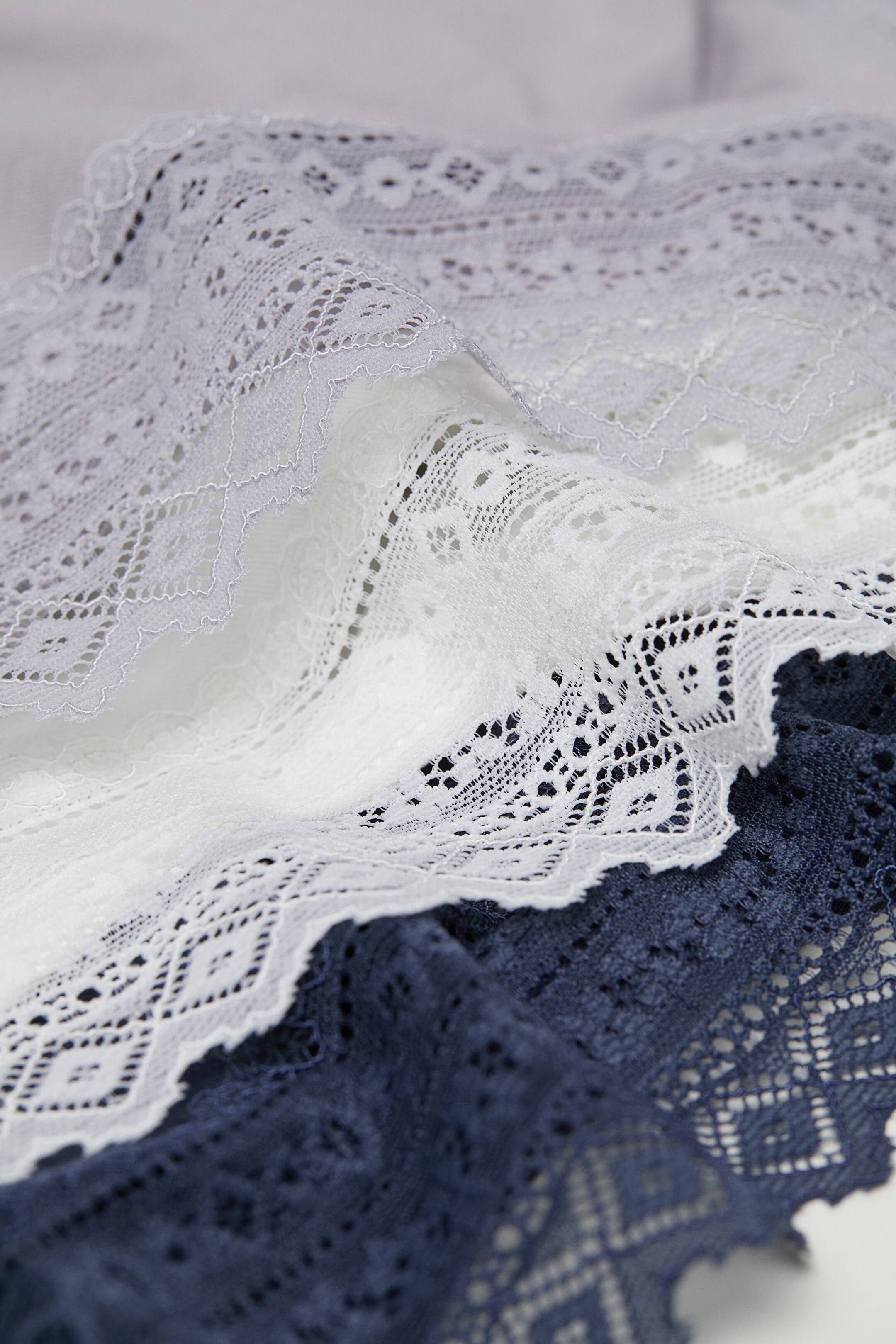 Größeres Bild ansehen: 3er-Pack Baumwollhipster - Dunkelblau/Weiß - Ladies | H&M DE 2