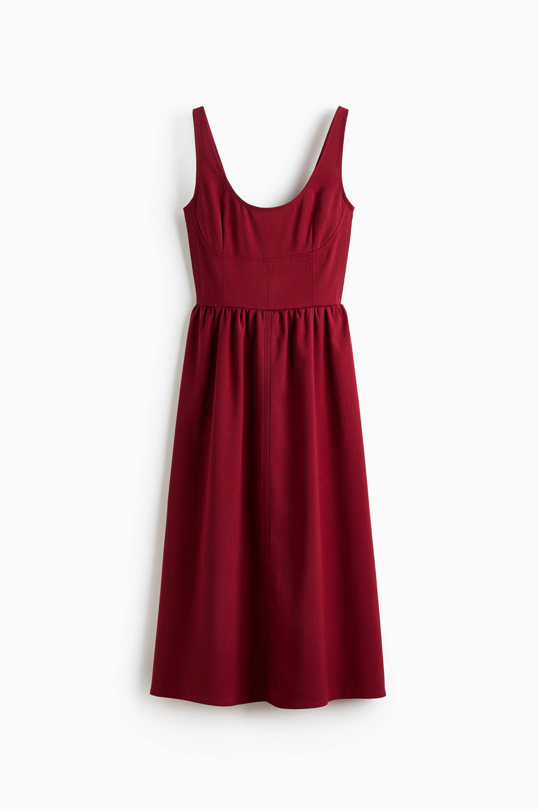 View larger image: Flared-skirt dress - Dark red - Ladies | H&M 1