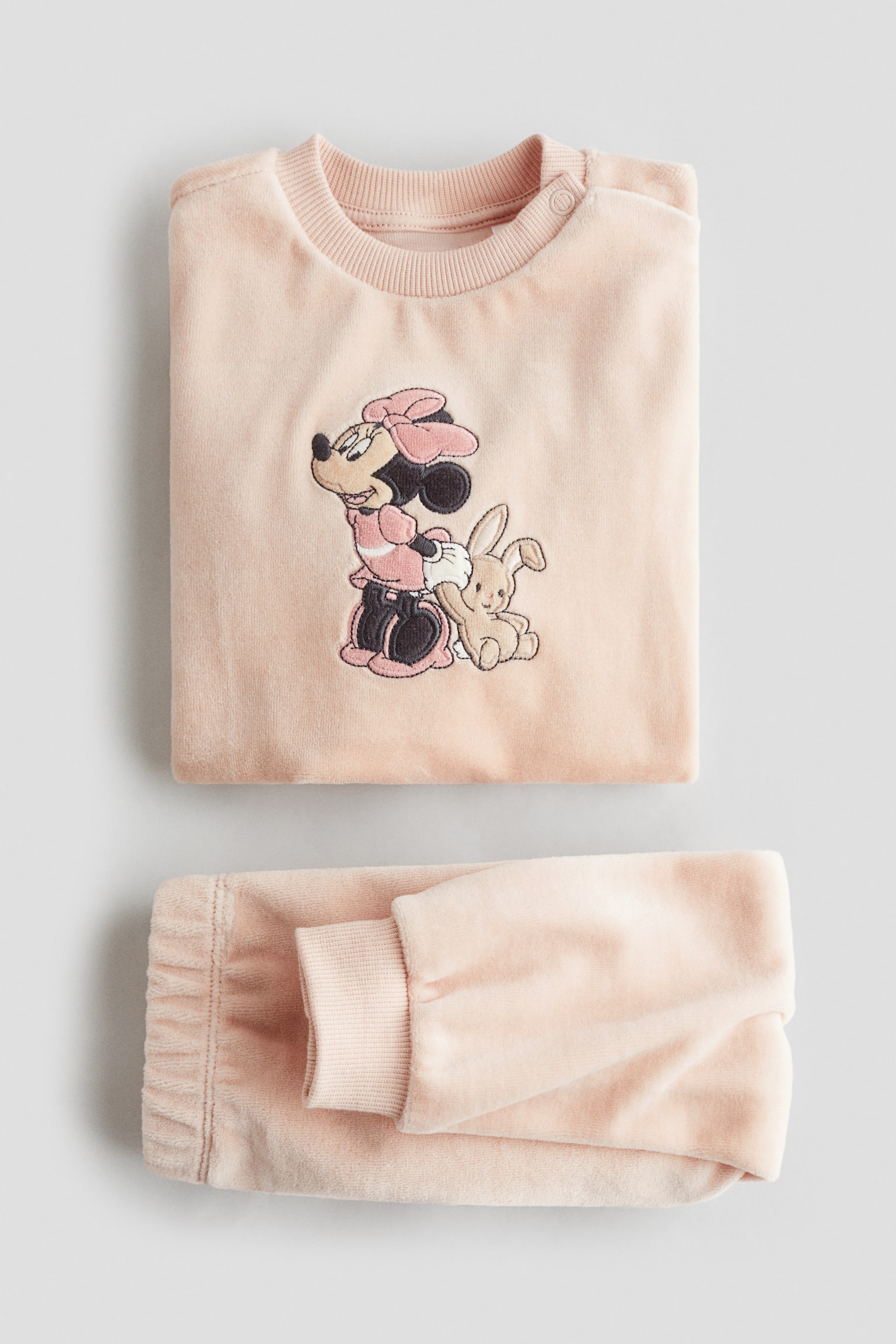 Patterned velour pyjamas - Light peach/Minnie Mouse/Light blue/Mickey Mouse/White/Hello Kitty - 2